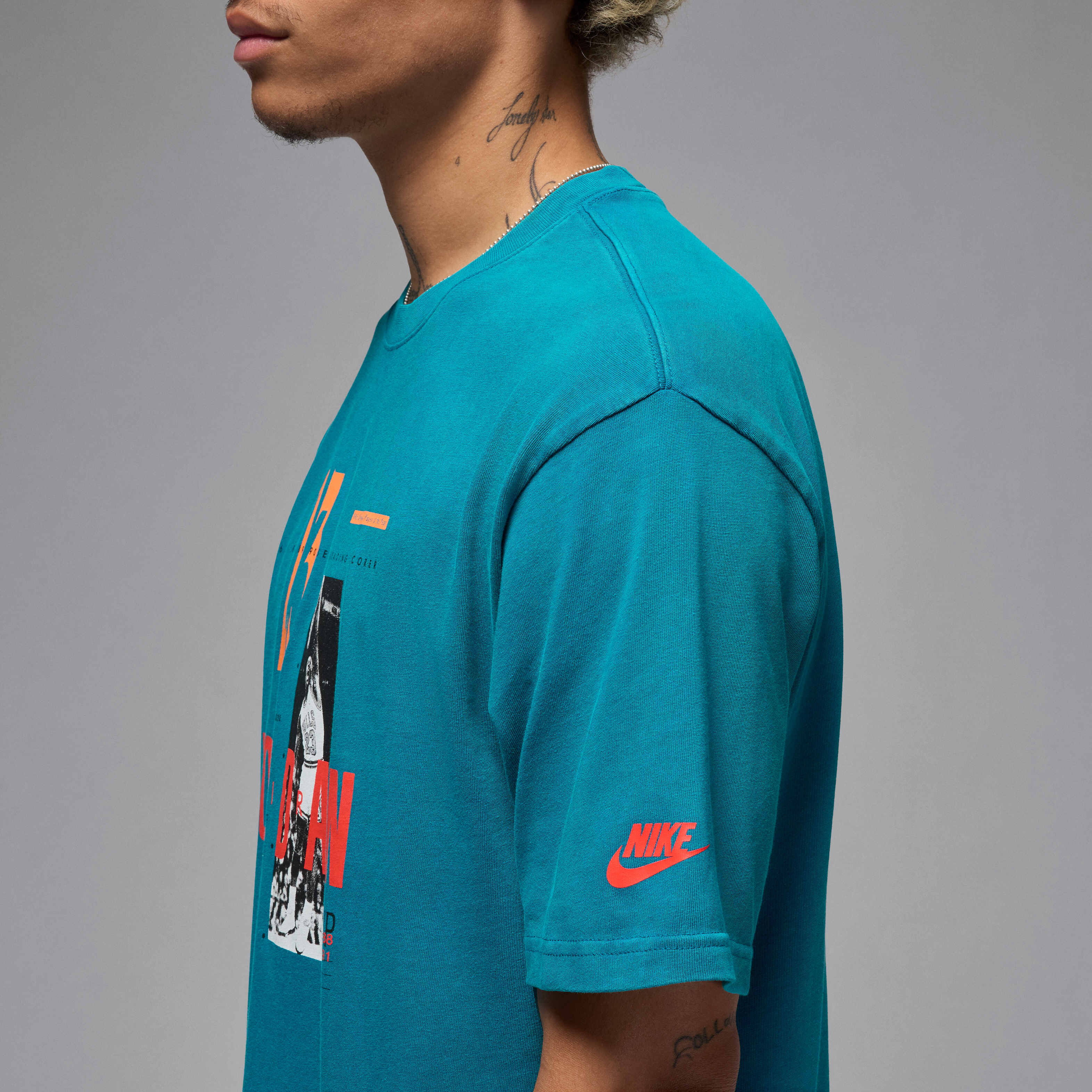 bright crimson jordan shirt