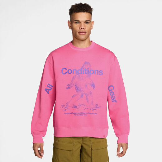 Outdoor Essentials-Nike, Nike ACG 'Tuff Fleece', Men's Therma-FIT Pullover Crew-Neck Sweatshirt