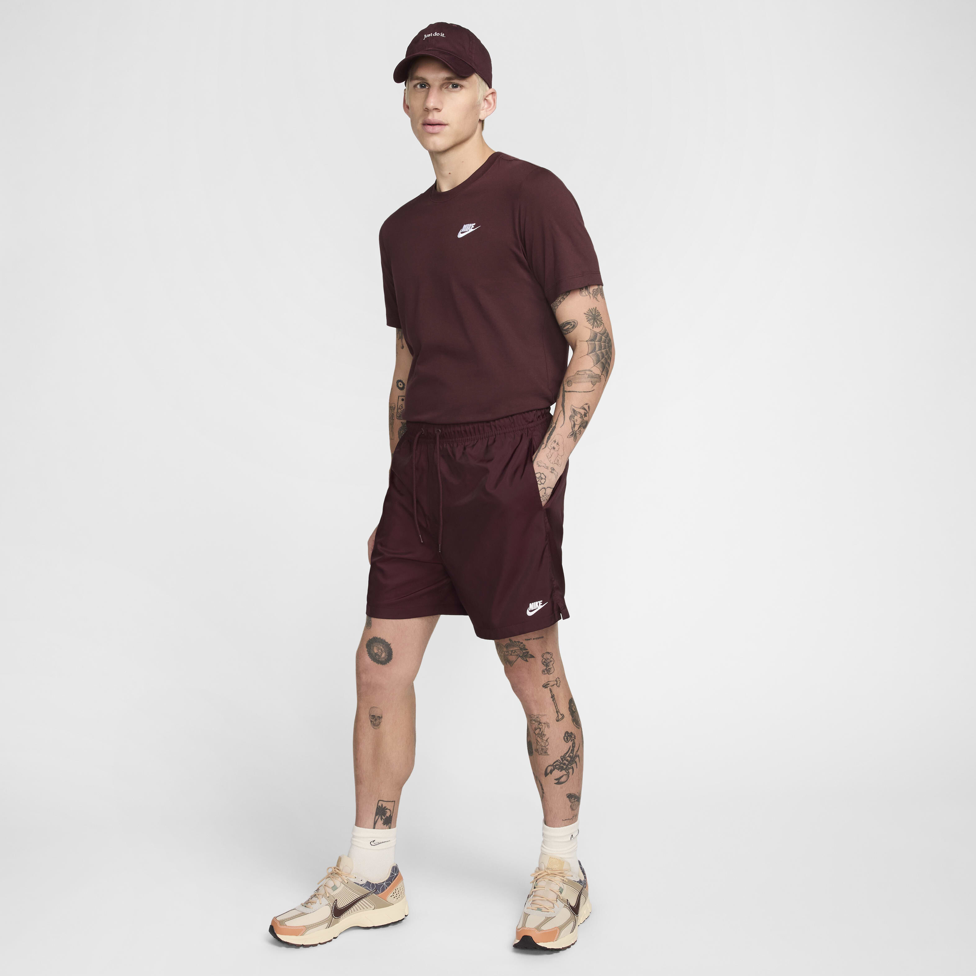 maroon nike shorts mens