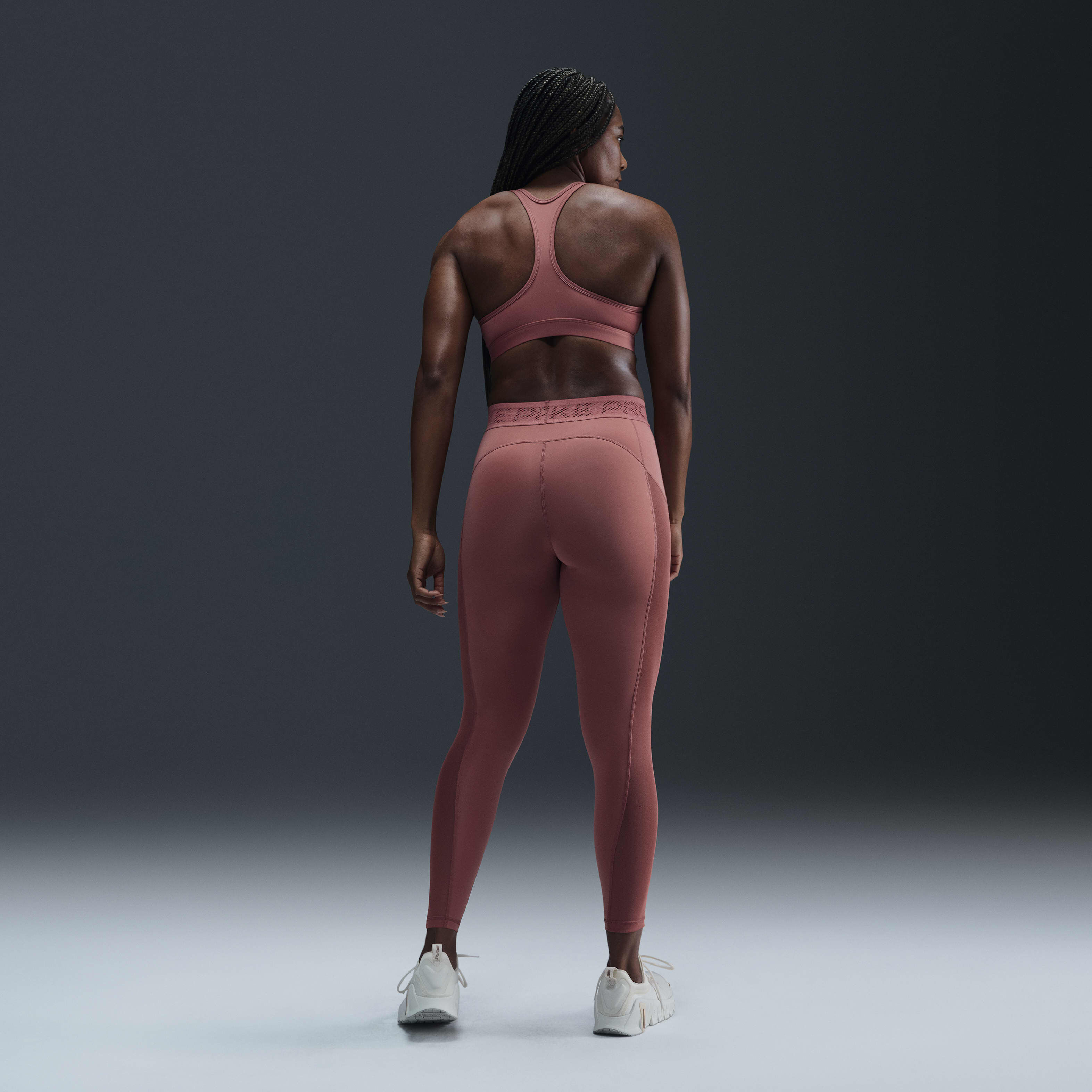 Buy Nike Pro Women s Mid Rise 7 8 Mesh Panelled Leggings Nike Kuwait Official