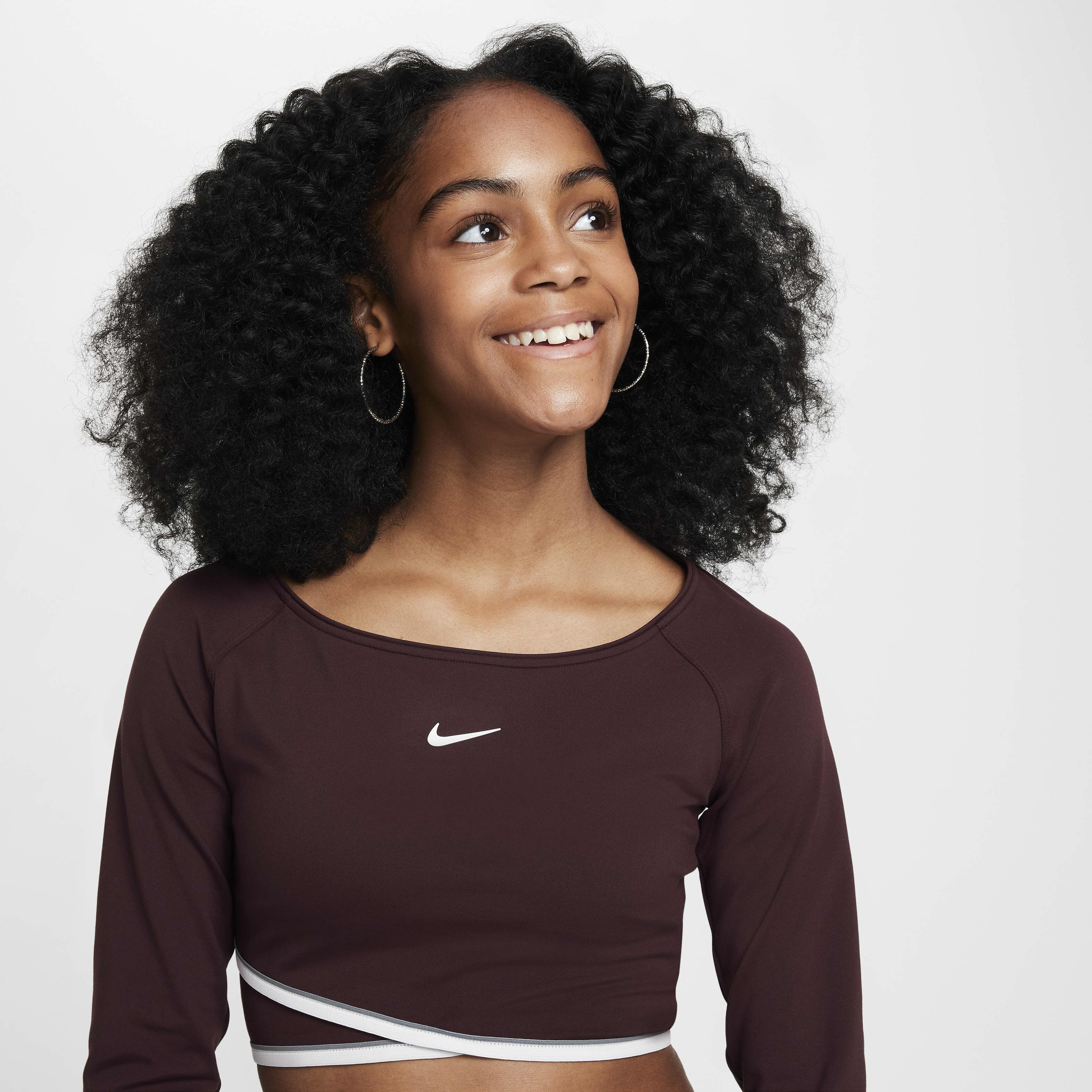 Nike color block crop top top