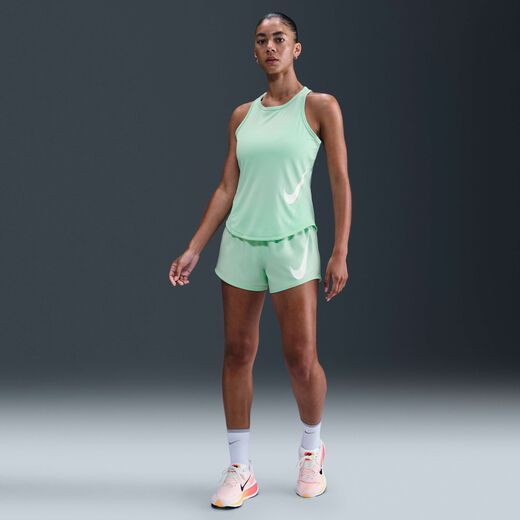 Mint Foam-Nike, Nike One Swoosh, Women's Dri-FIT Mid-Rise Loose 7.5cm (approx.) Brief-Lined Running Shorts
