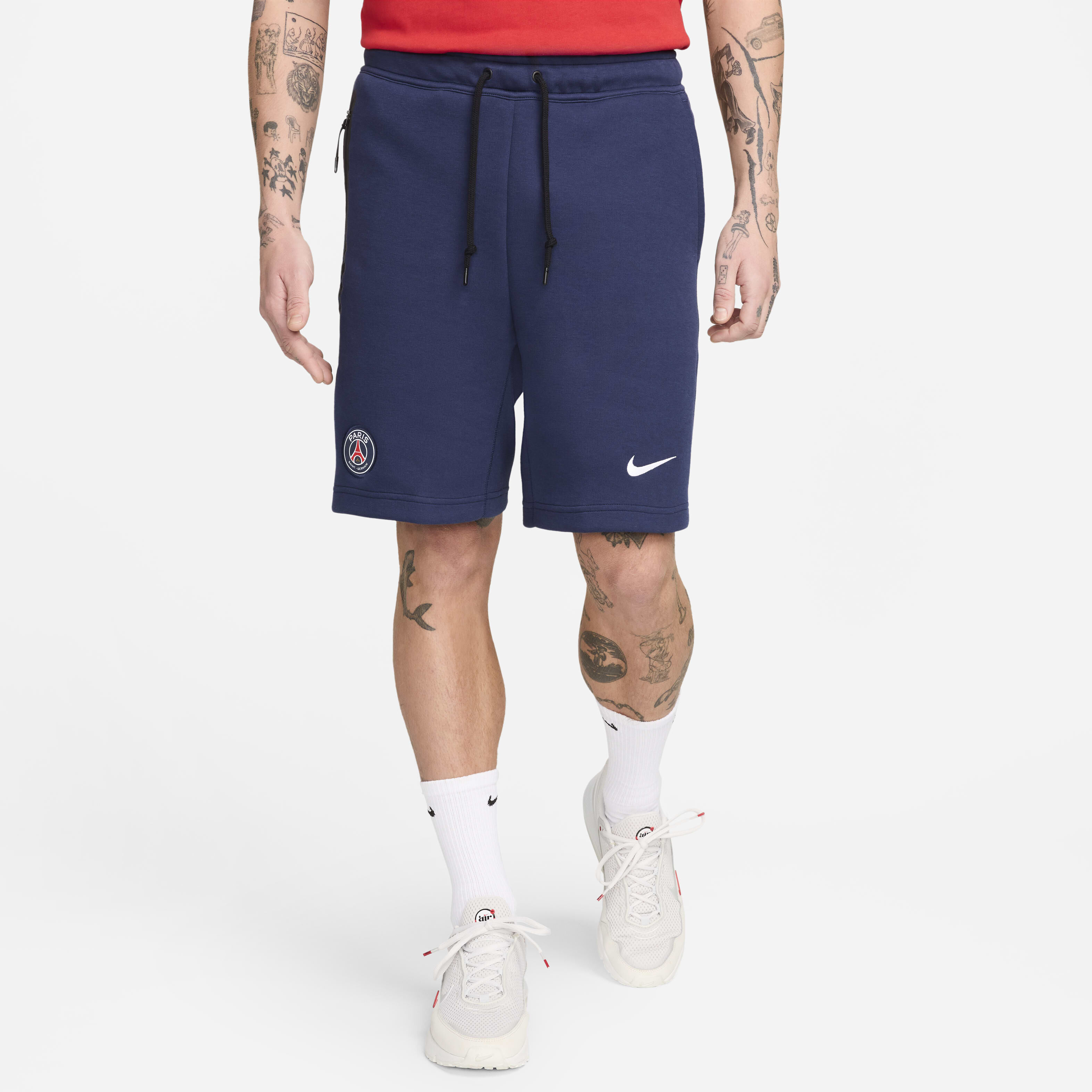 nike fleece shorts navy