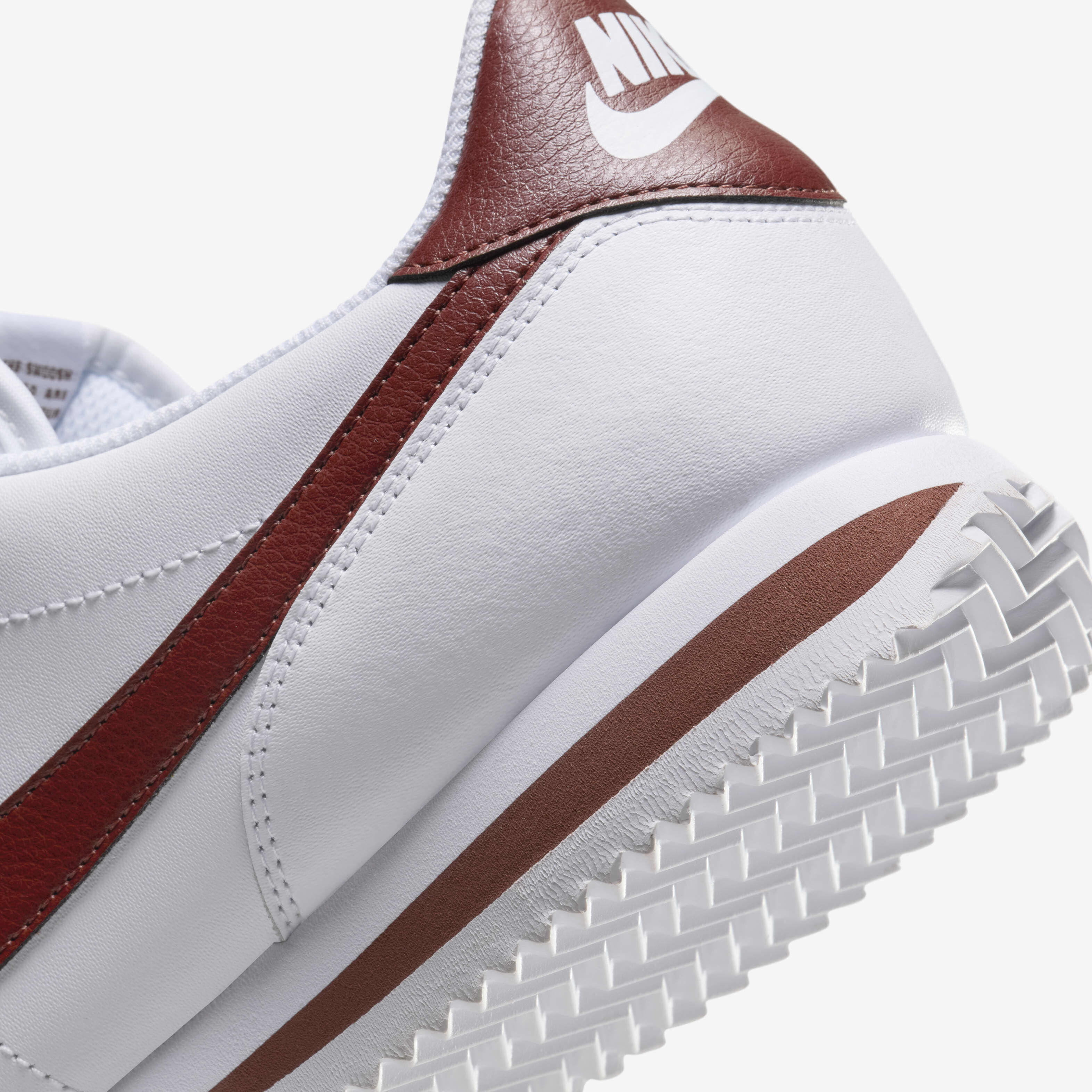 Nike cortez maroon and white hot sale
