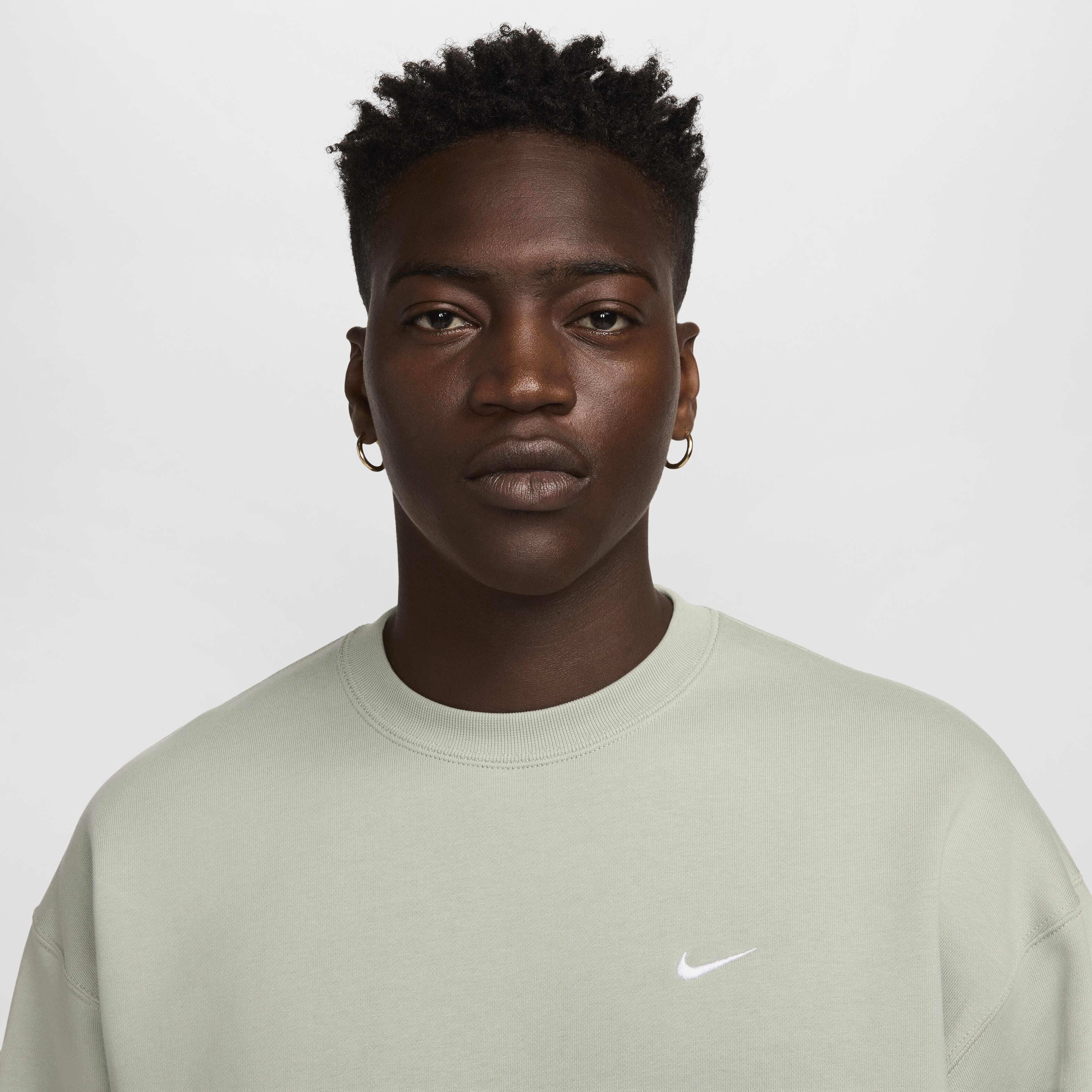 Buy Nike Solo Swoosh Men's Fleece Crew - Jade Horizon/White