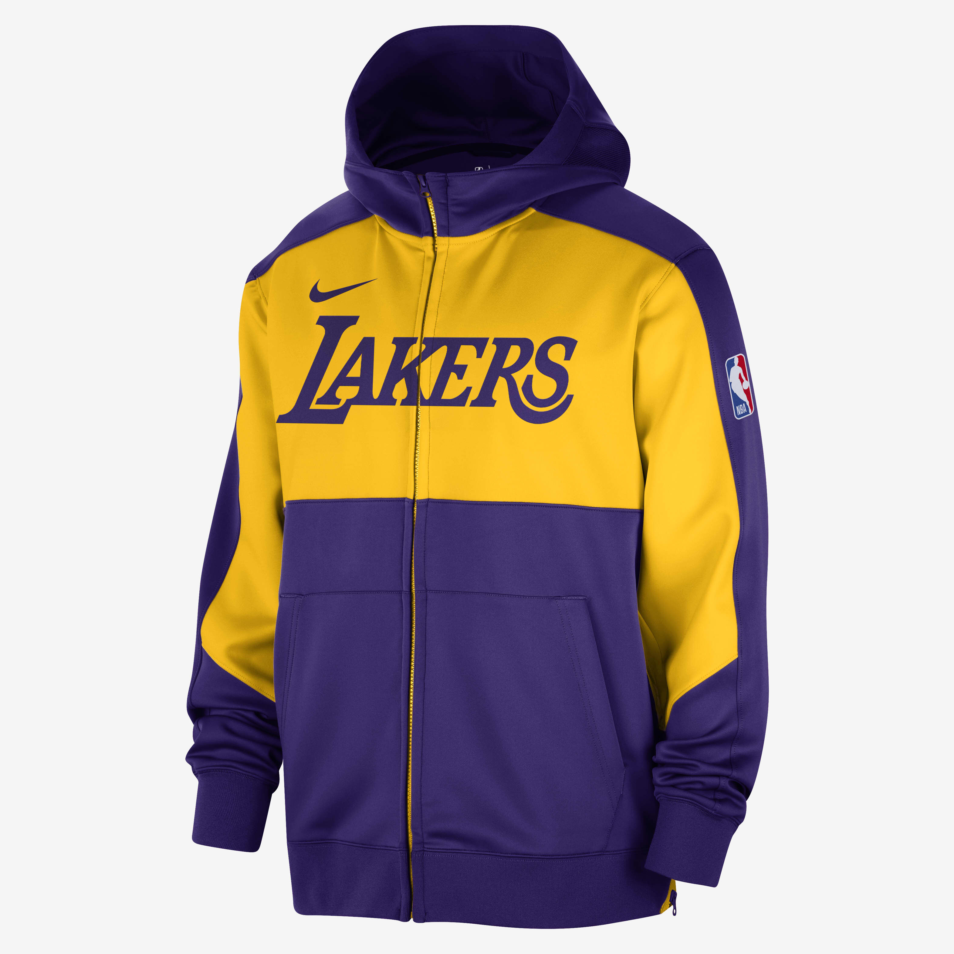 Buy Los Angeles Lakers Showtime Men s Nike Dri FIT NBA Full Zip Hoodie Field Purple Amarillo Black Field Purple Nike Kuwait Official