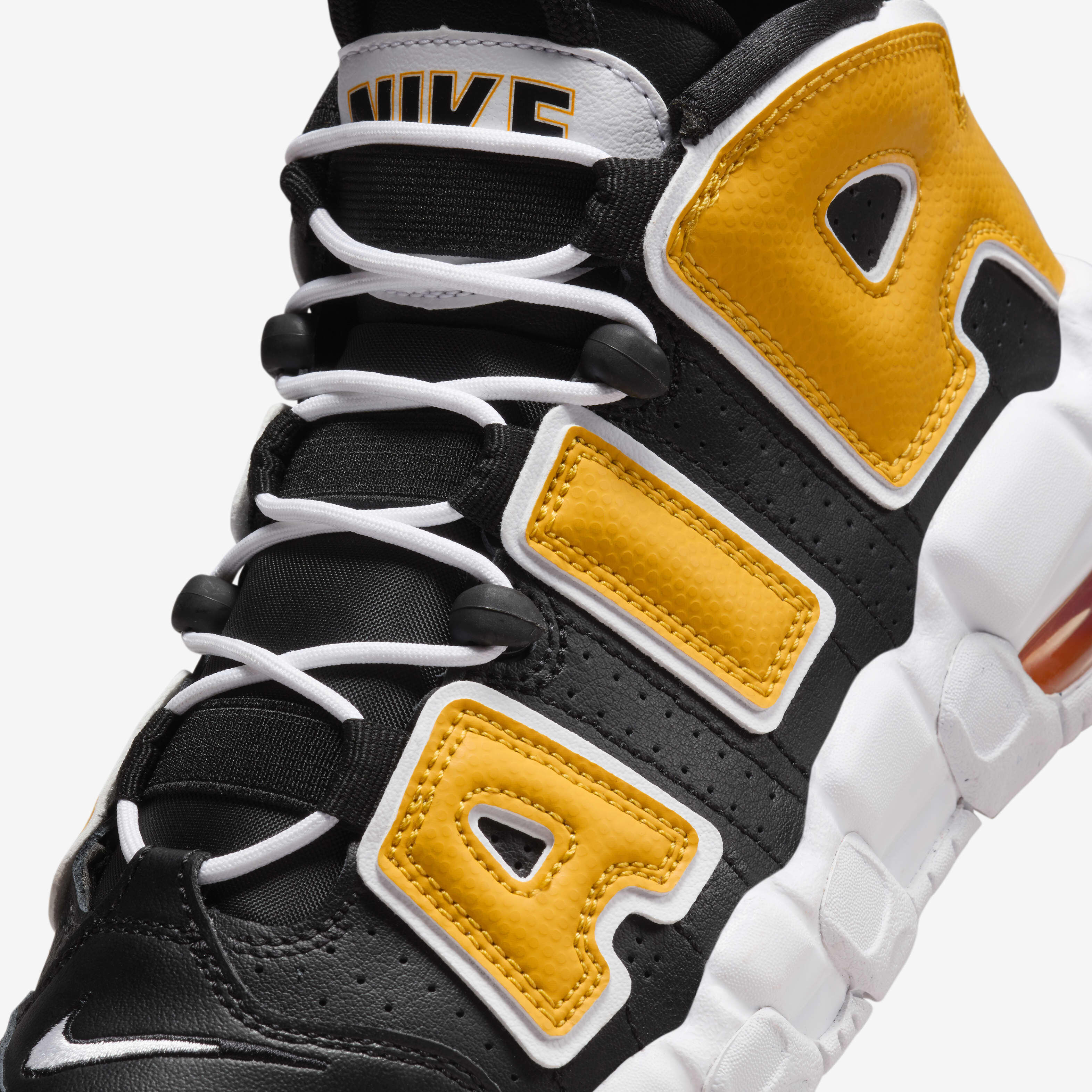 Buy Nike Air More Uptempo Older Kids Shoes Black University Gold White Nike Kuwait Official