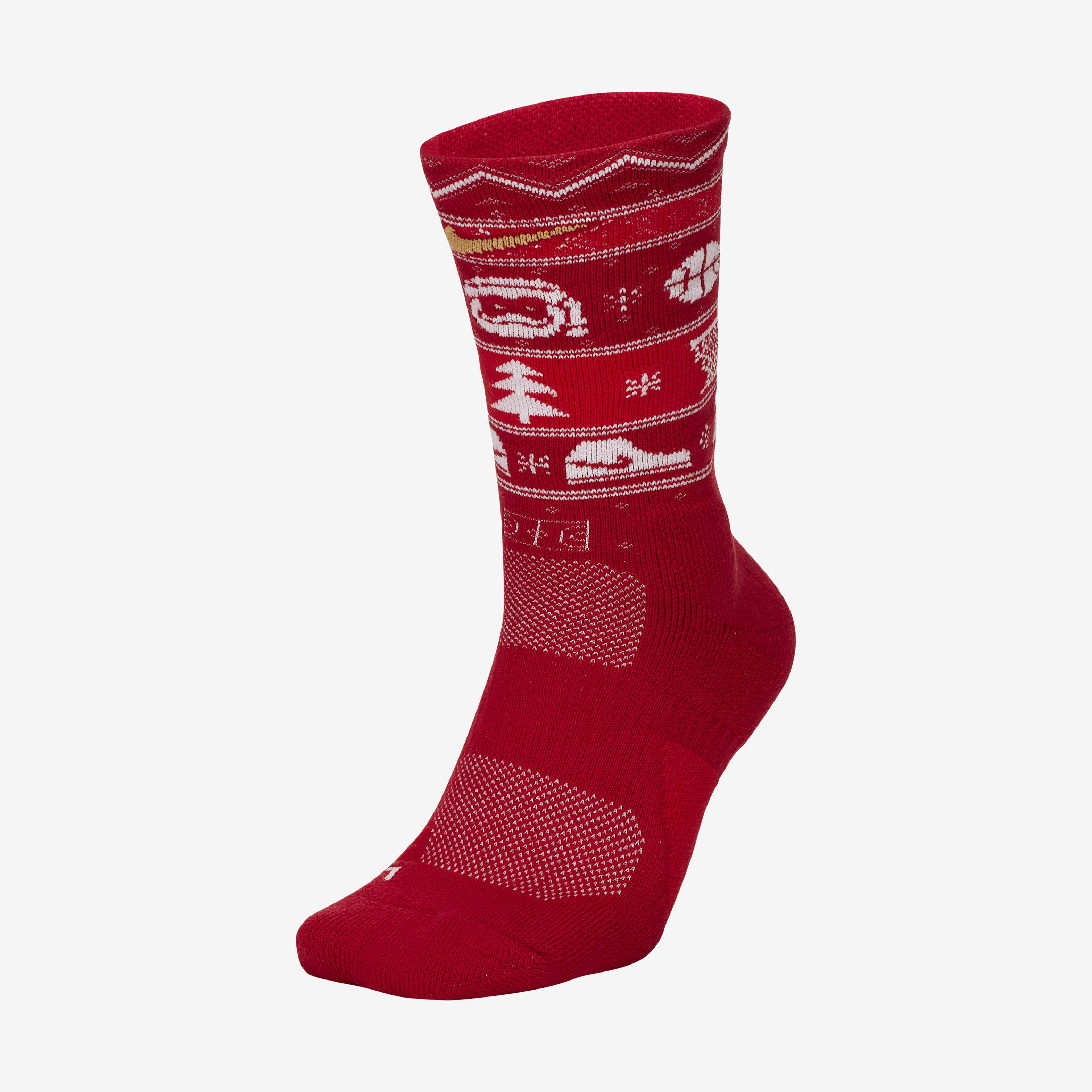 red and gold nike socks