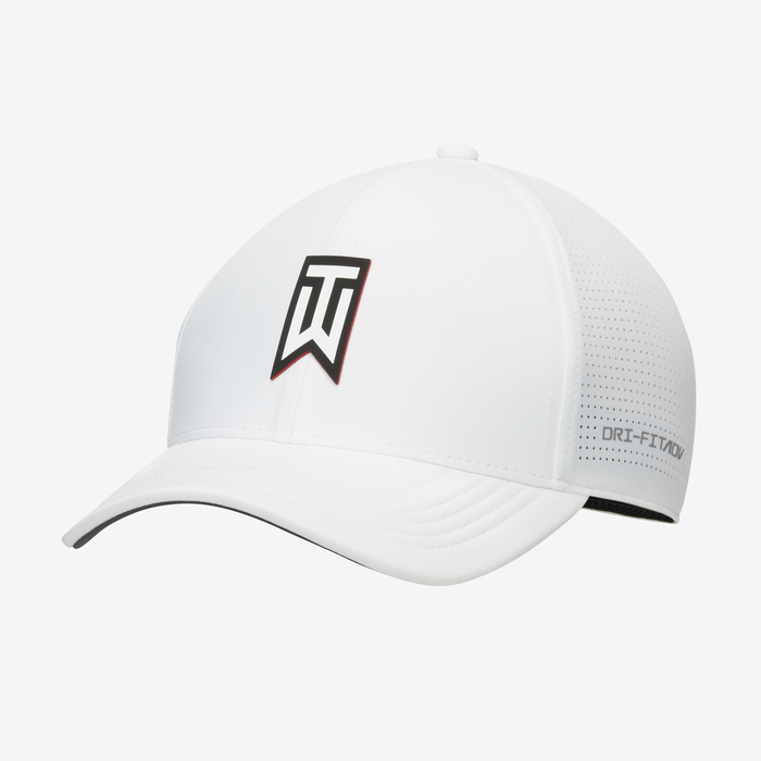 Buy Tiger Woods Structured Nike Dri-FIT ADV Club Cap White/Black