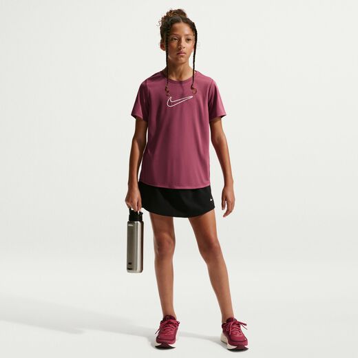 New Arrivals-Nike, Nike One Fitted, Older Kids' (Girls') Dri-FIT Short-Sleeve Top