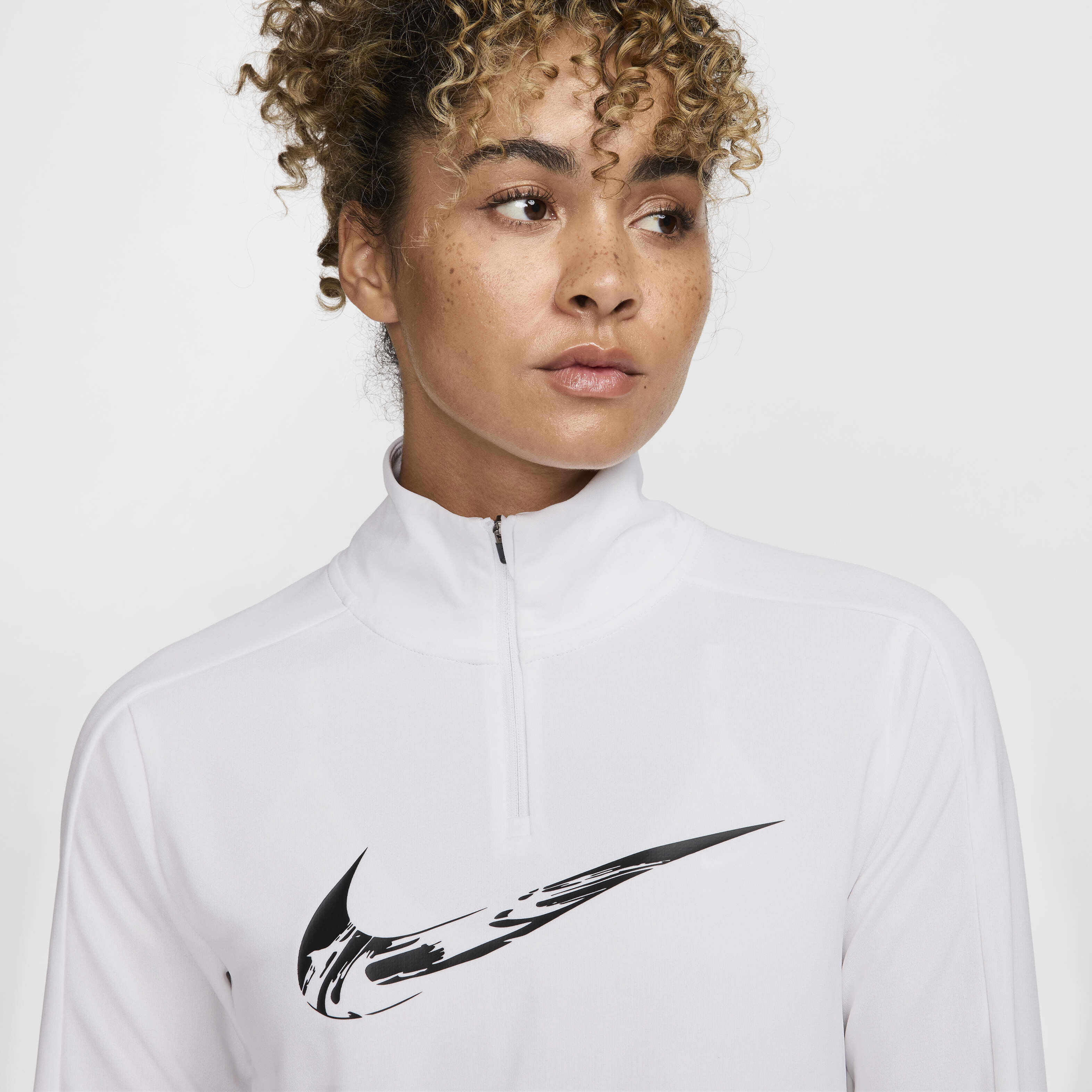 womens white nike quarter zip