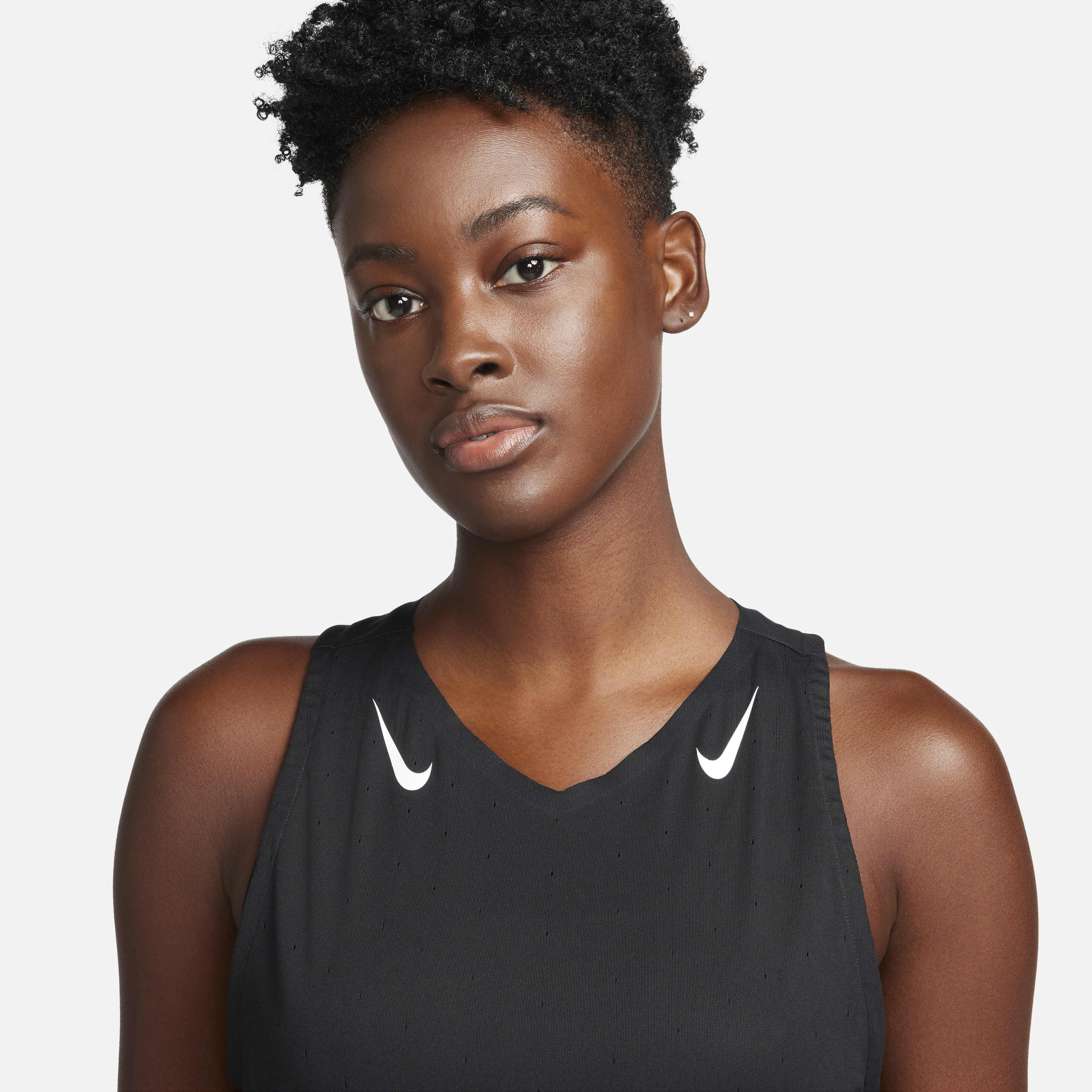Buy Nike AeroSwift Women s Dri FIT ADV Running Vest Black White White Nike Kuwait Official