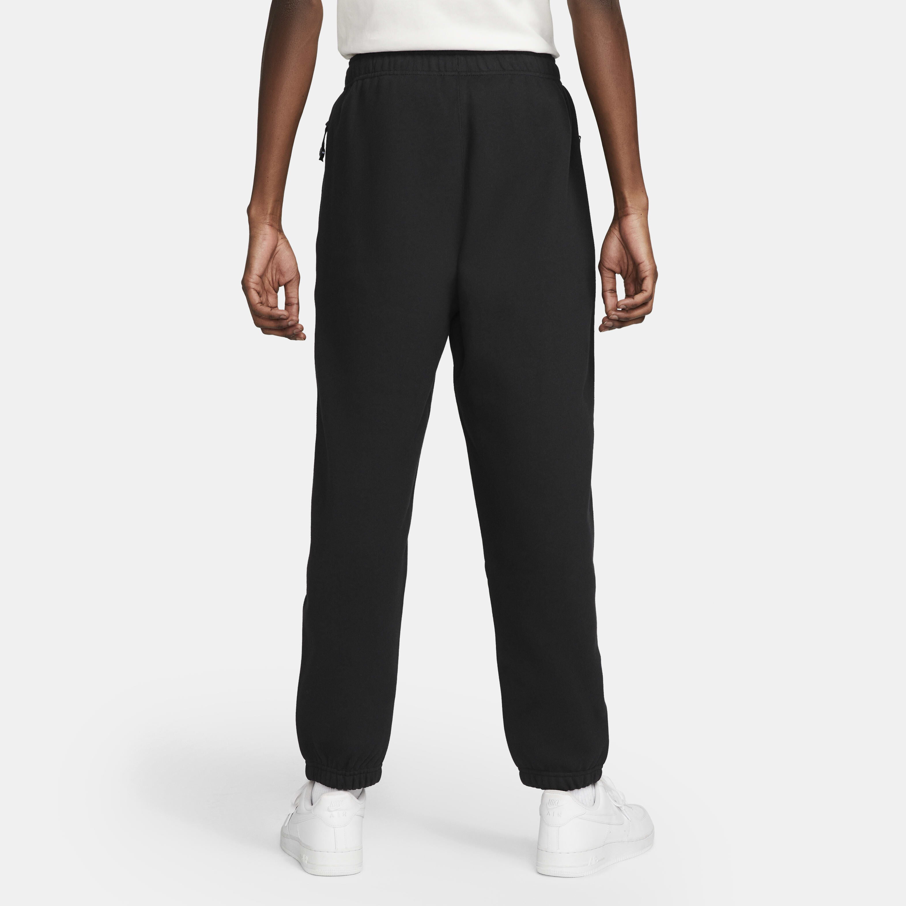 Buy Nike Solo Swoosh Men's Fleece Trousers - Black/White Buy Nike Solo Swoosh Men's Fleece Trousers - Black/White