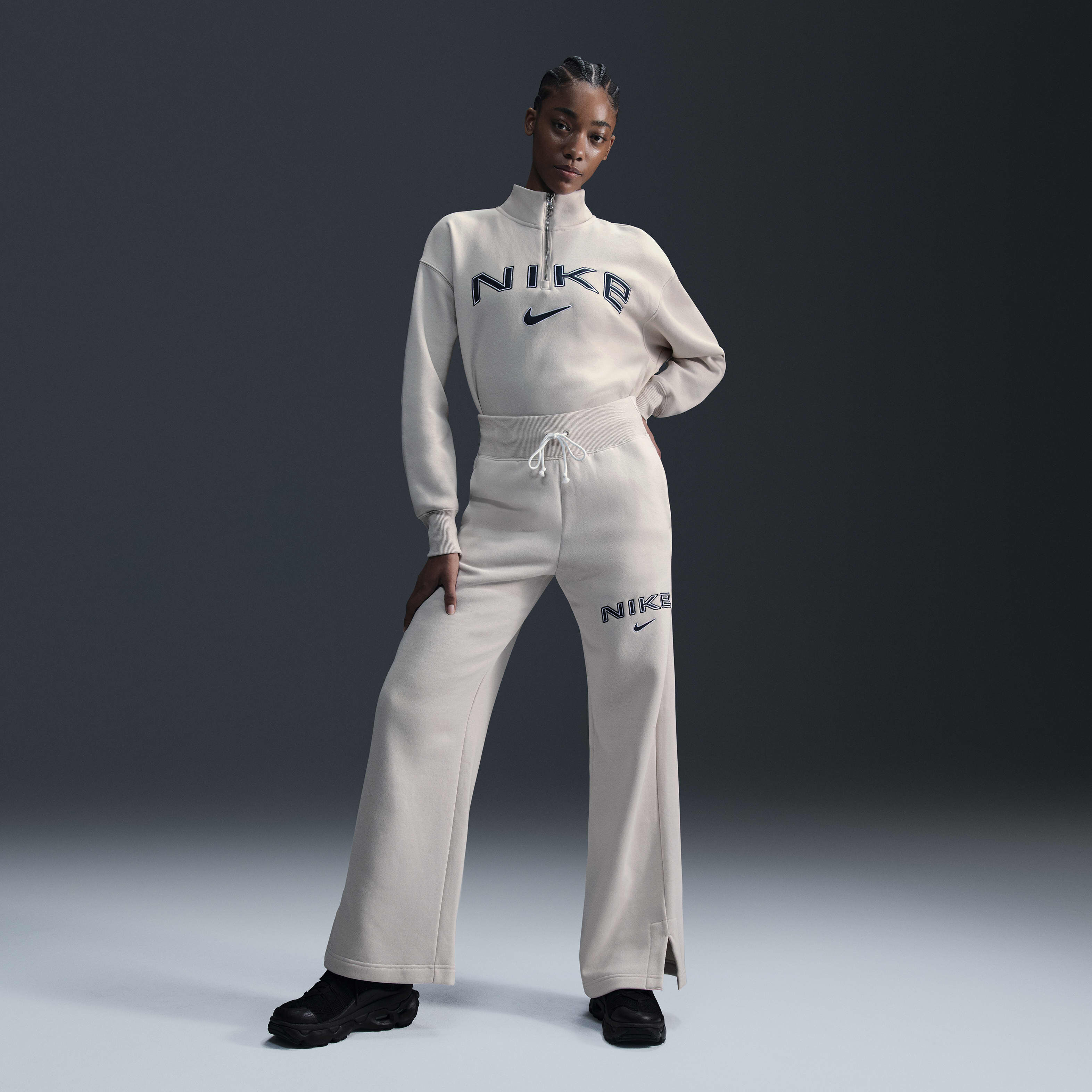 ★★Nike★★ Sportswear Phoenix Fleece High Waist Wide Leg L Nike Sportswear Phoenix Fleece Women's High-Waisted Wide-Leg