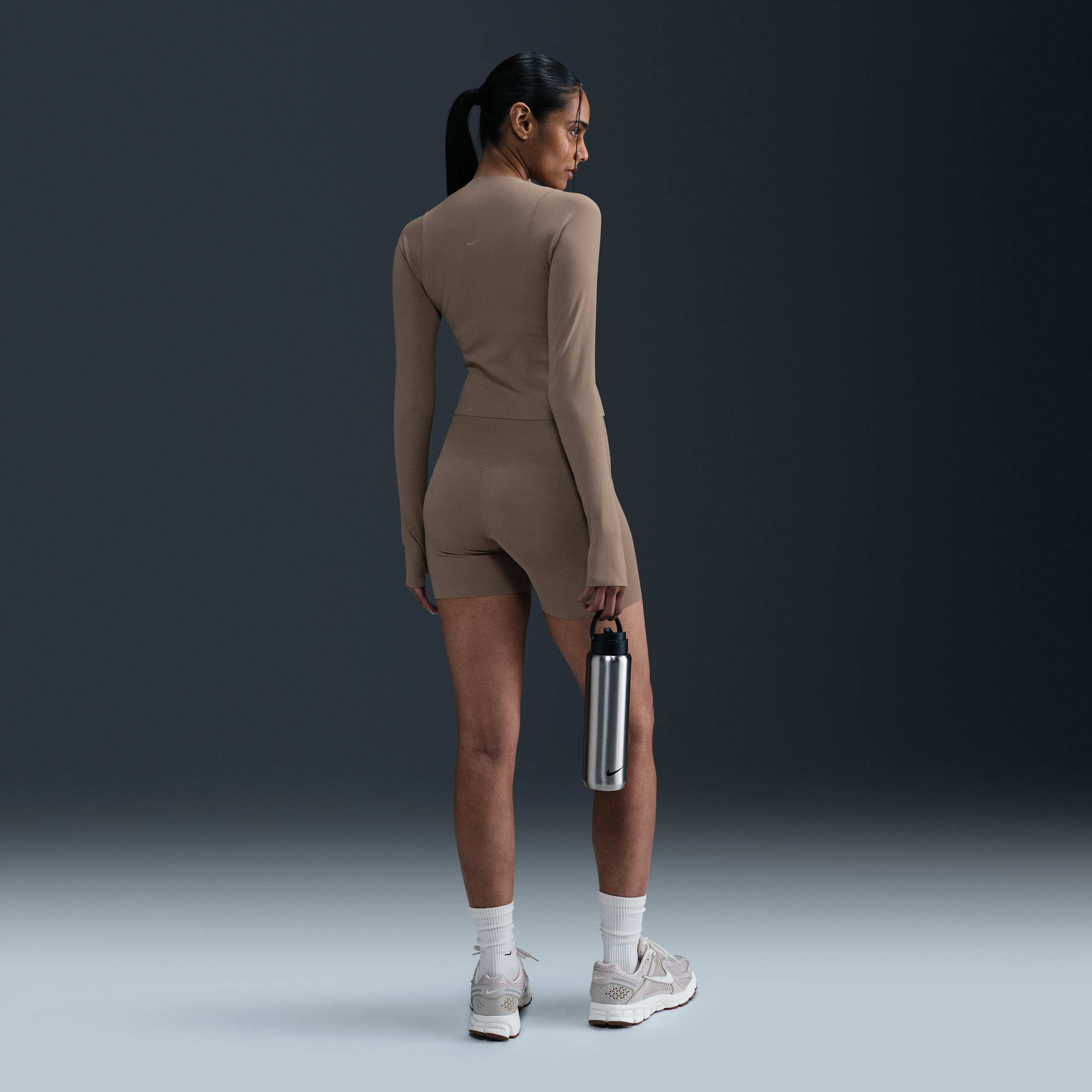 Buy Nike Zenvy Women's Dri-FIT Long-Sleeve Top - Mink Brown