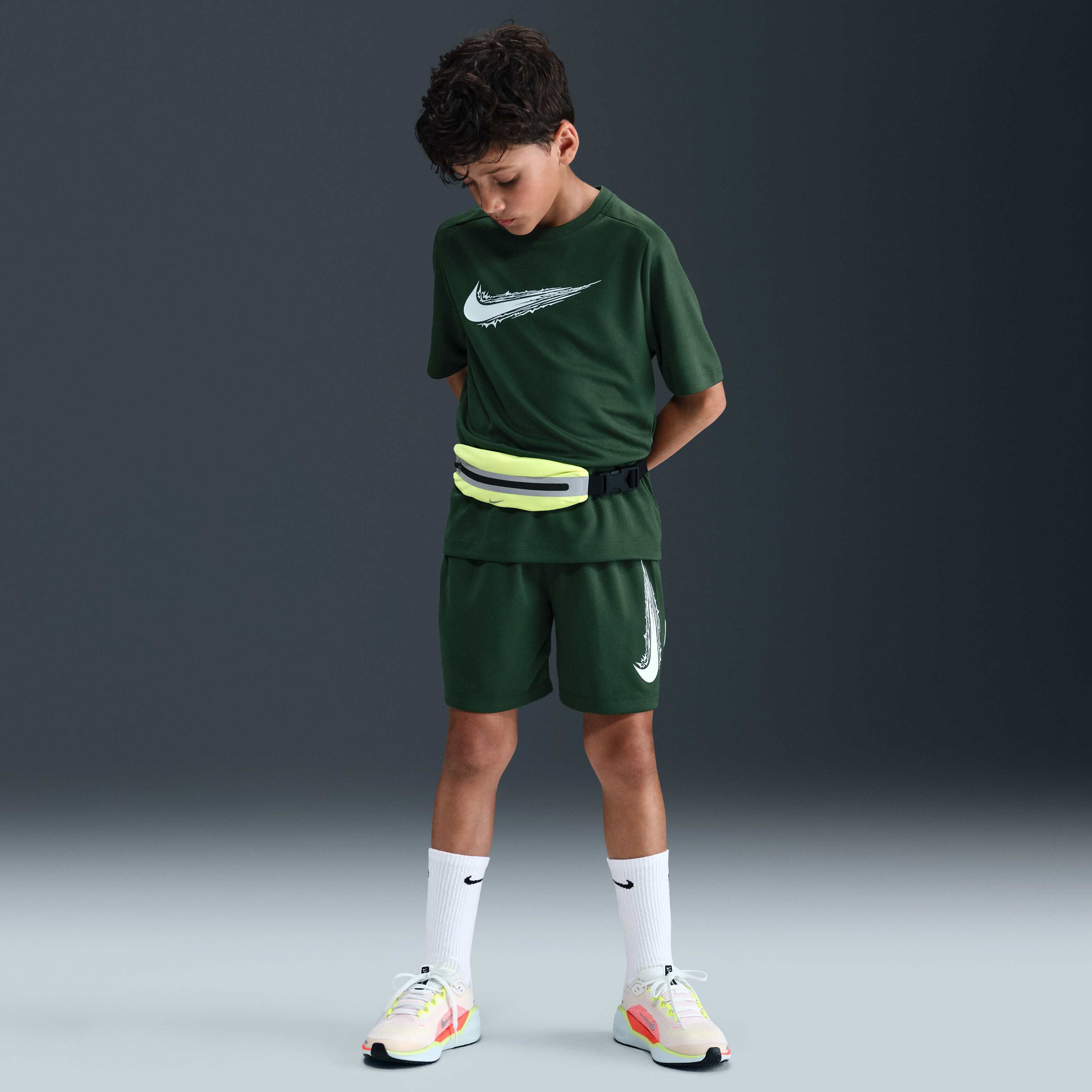 Buy Nike Multi Older Kids' (Boys') Dri-FIT Shorts Fir/White