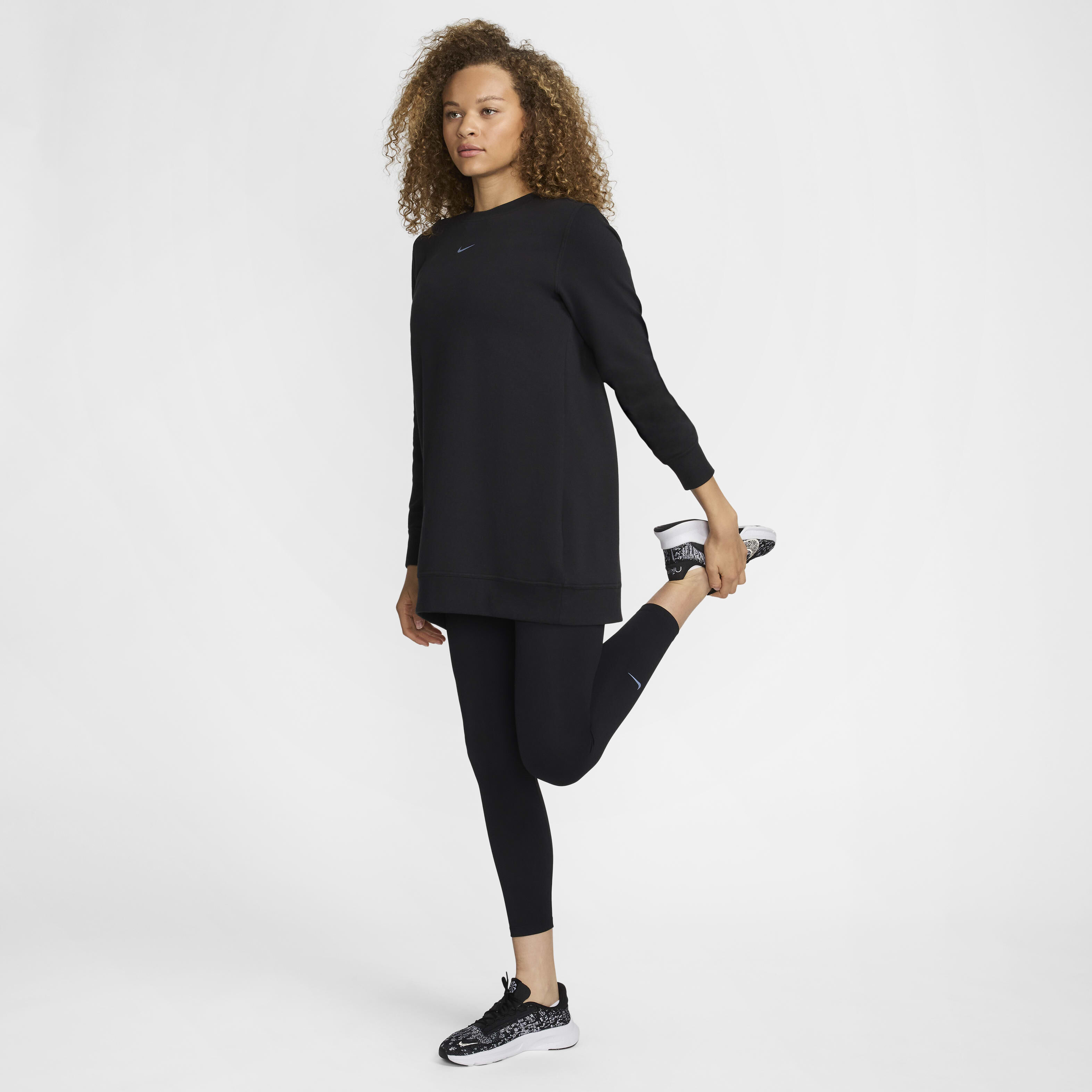 Buy Nike Dri FIT One Women s Crew Neck French Terry Tunic Nike Kuwait Official