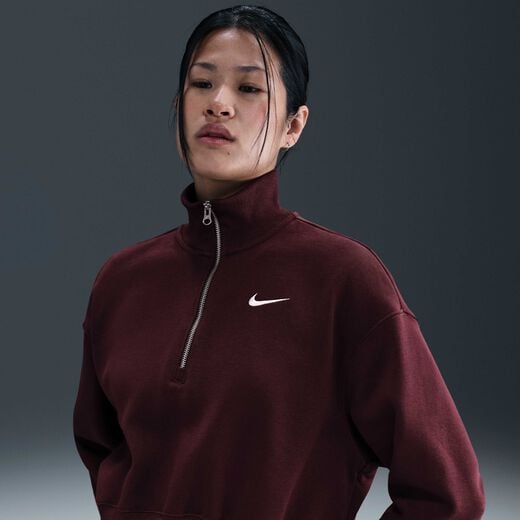 Hoodies & Sweatshirts-Nike, Nike Sportswear Phoenix Fleece, Women's 1/4-Zip Cropped Sweatshirt