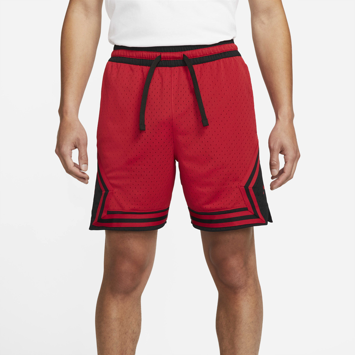 Short Pants / Bermudas L Jordan diseño de mallas Roja con Negro