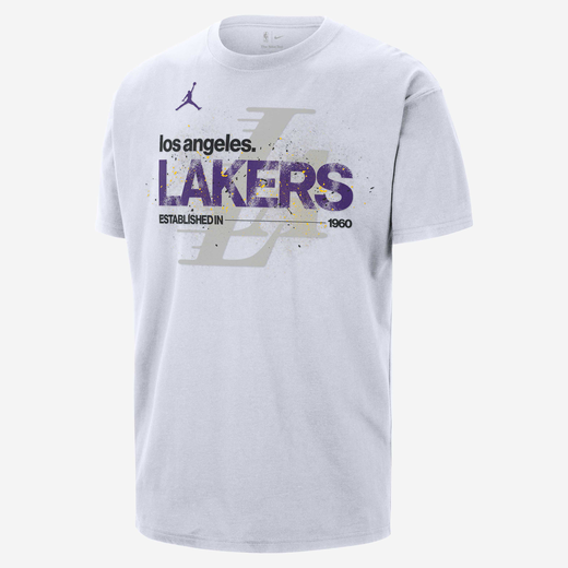 Basketball Tops & T-Shirts-JRDN, Los Angeles Lakers Courtside, Men's Jordan '85 NBA Statement T-Shirt