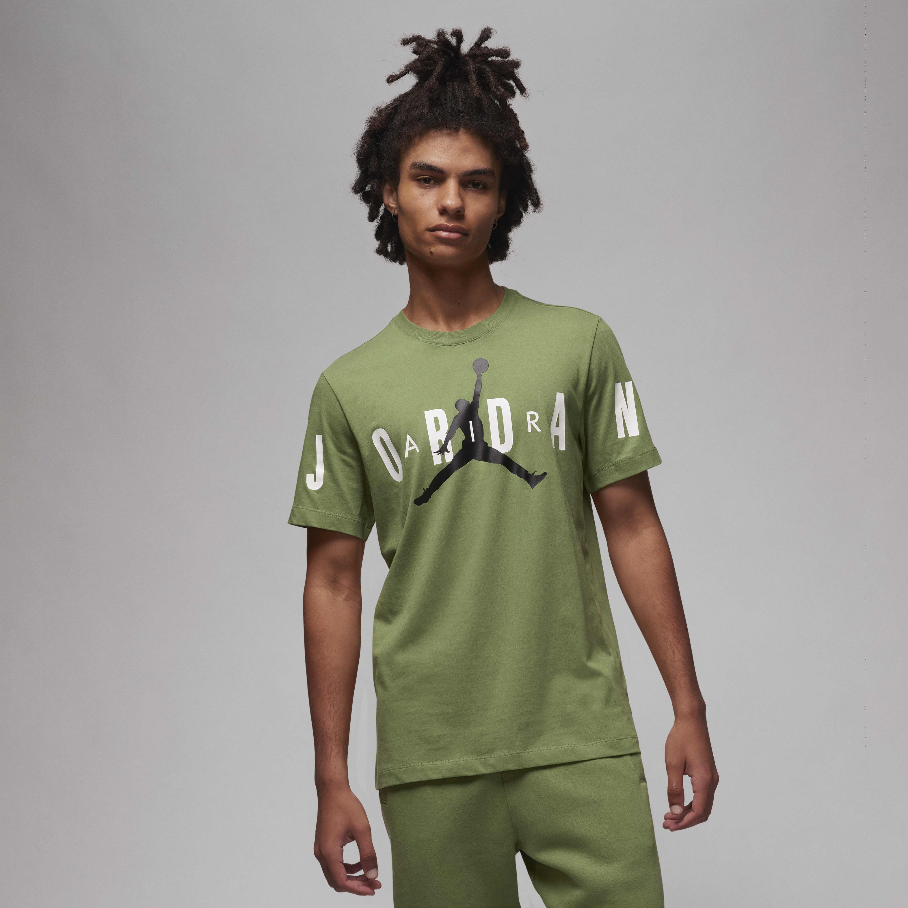 olive green jordan t shirt