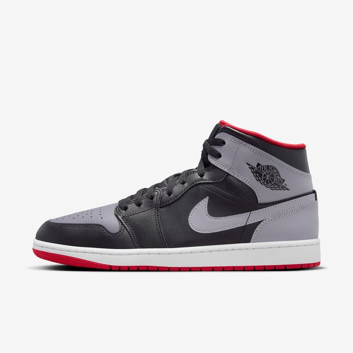 Buy Air Jordan Mid Men's Shoes Black/Fire Red/White/Cement