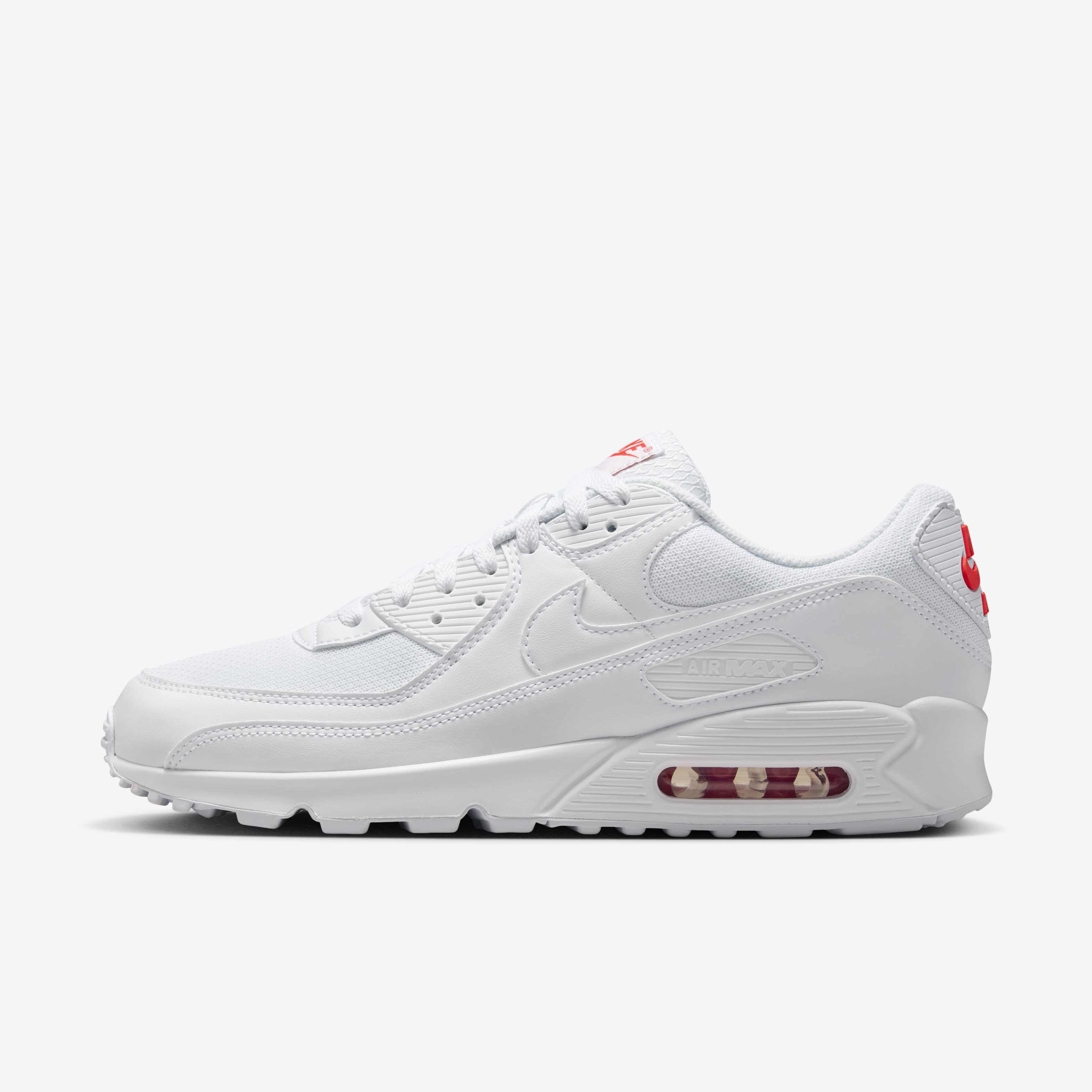 Buy Nike Air Max 90 Men's Shoes White/Light Crimson/White Nike
