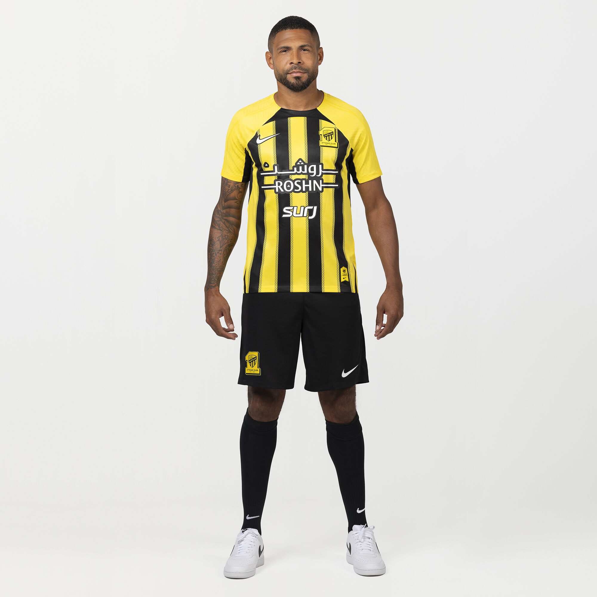 Buy Al Ittihad F.C. 2024 25 Stadium Home Jersey Men s Nike Dri FIT Football Shirt Black Tour Yellow Nike Kuwait Official