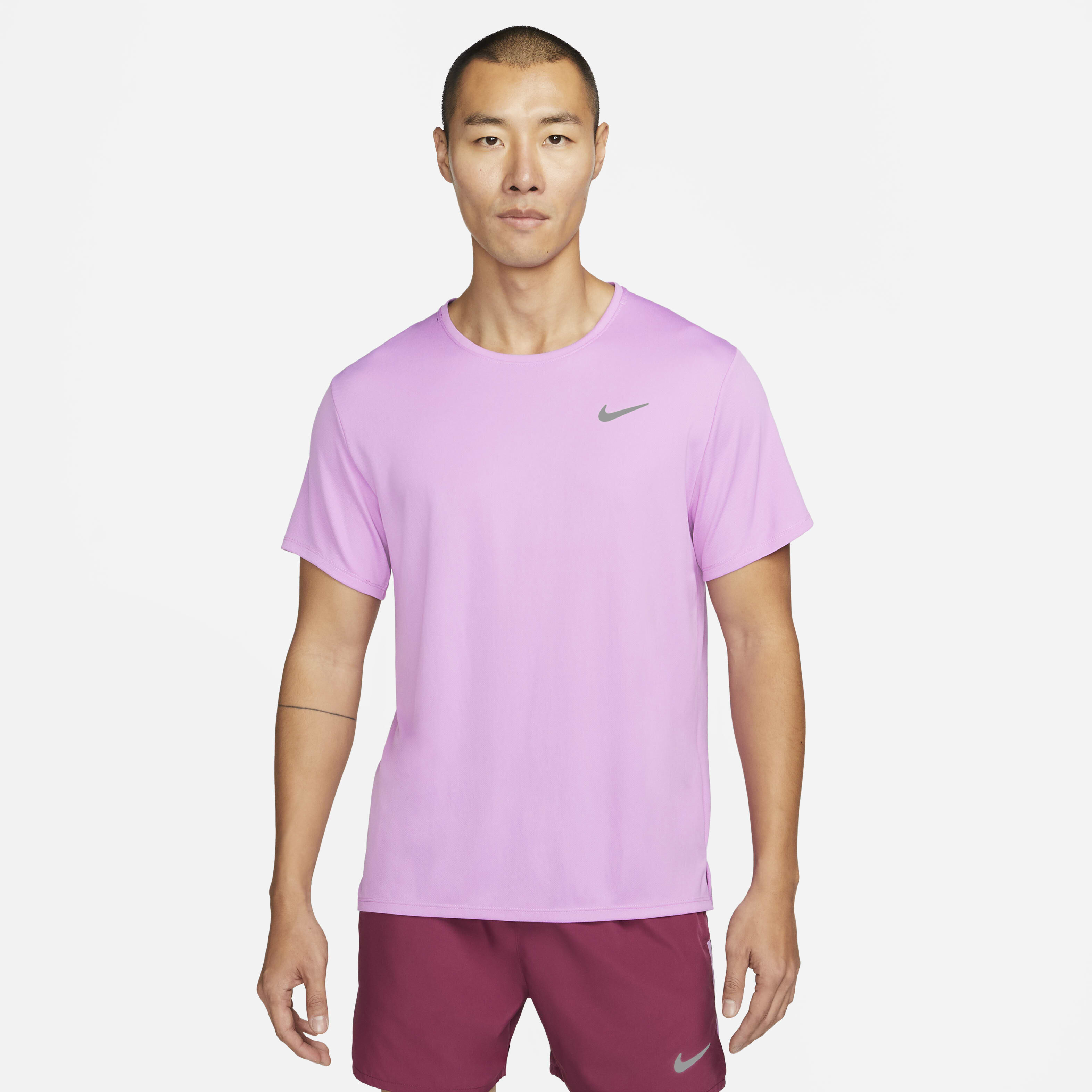 Buy Nike Miler Men s Dri FIT UV Short Sleeve Running Top Nike Kuwait Official
