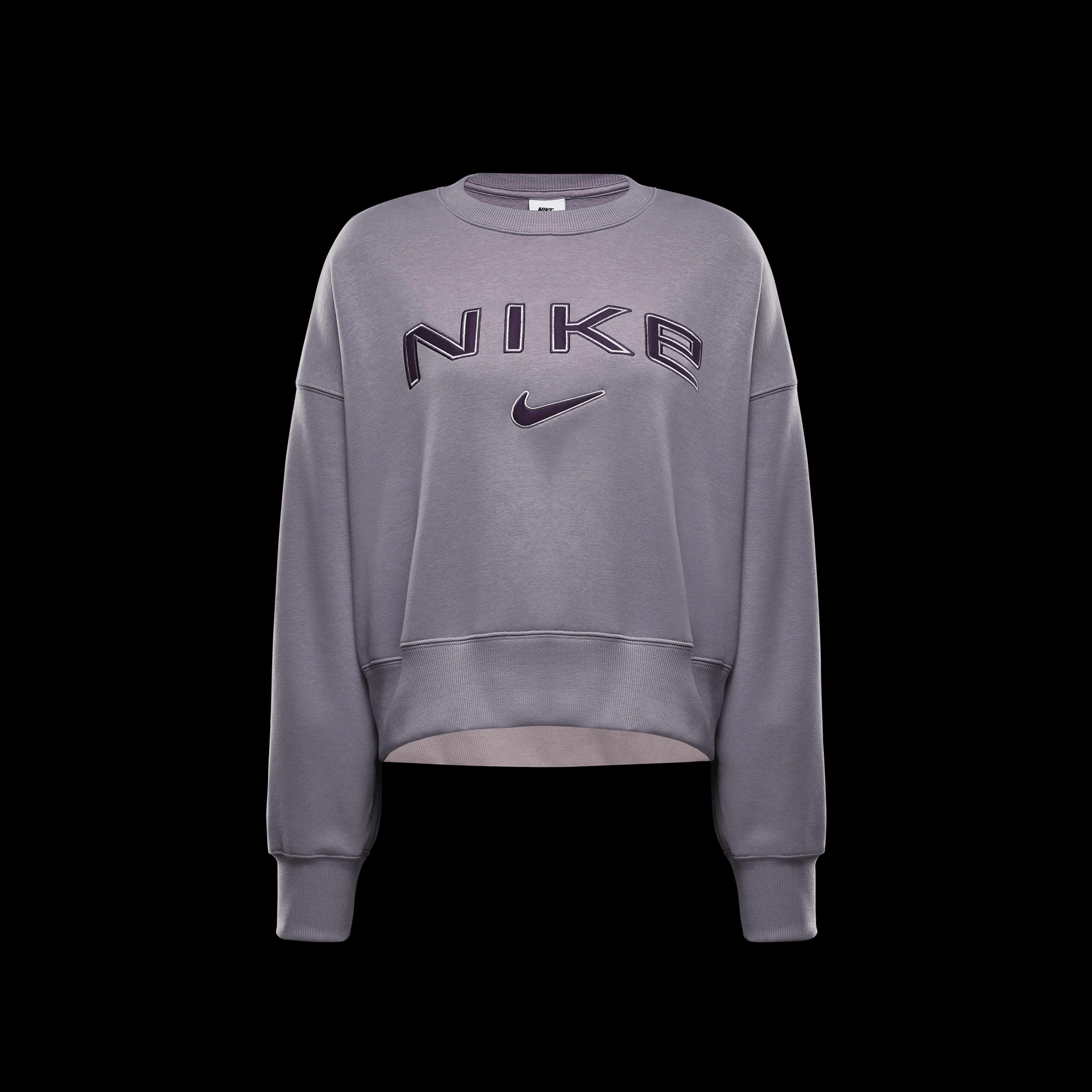 NIKE / ナイキ PHOENIX NIKE LOGO CREW NECK SWEAT GRAY Nike Sportswear Phoenix Fleece Women's Over-Oversized Crew