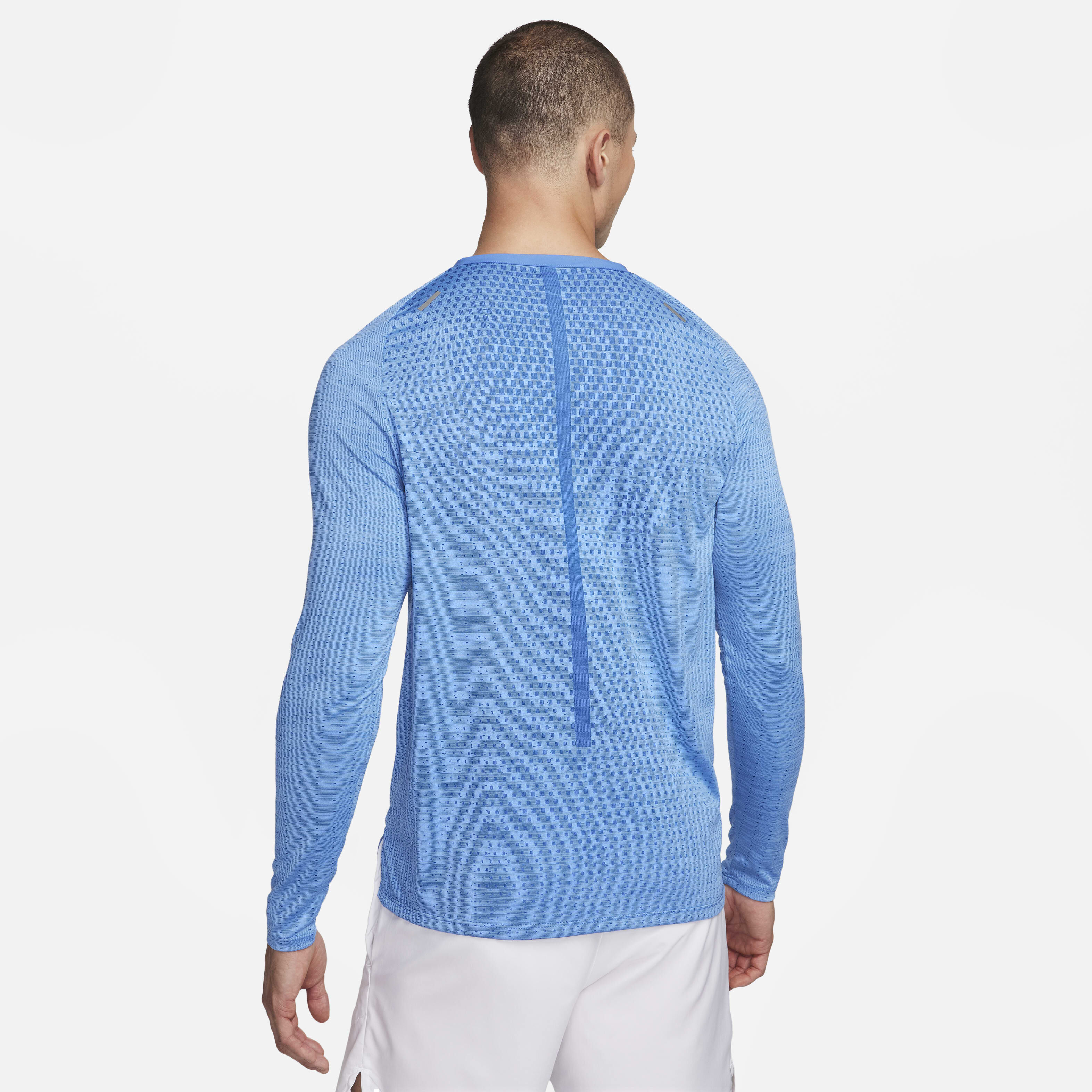Buy Nike TechKnit Men s Dri FIT ADV Long sleeve Running Top Star Blue University Blue Nike Kuwait Official