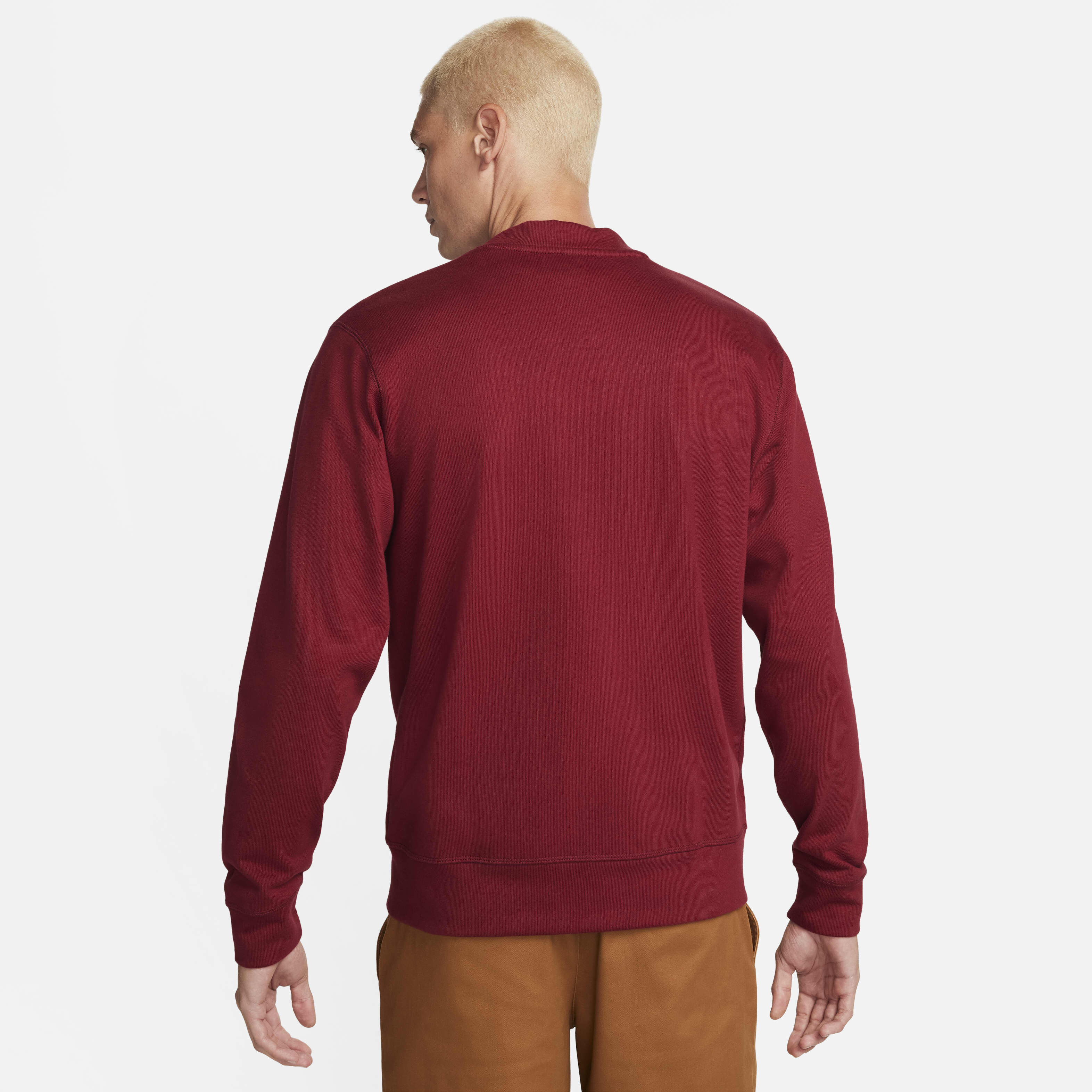 Buy Nike Club Men s Knit Fairway Cardigan Team Red White Nike Kuwait Official