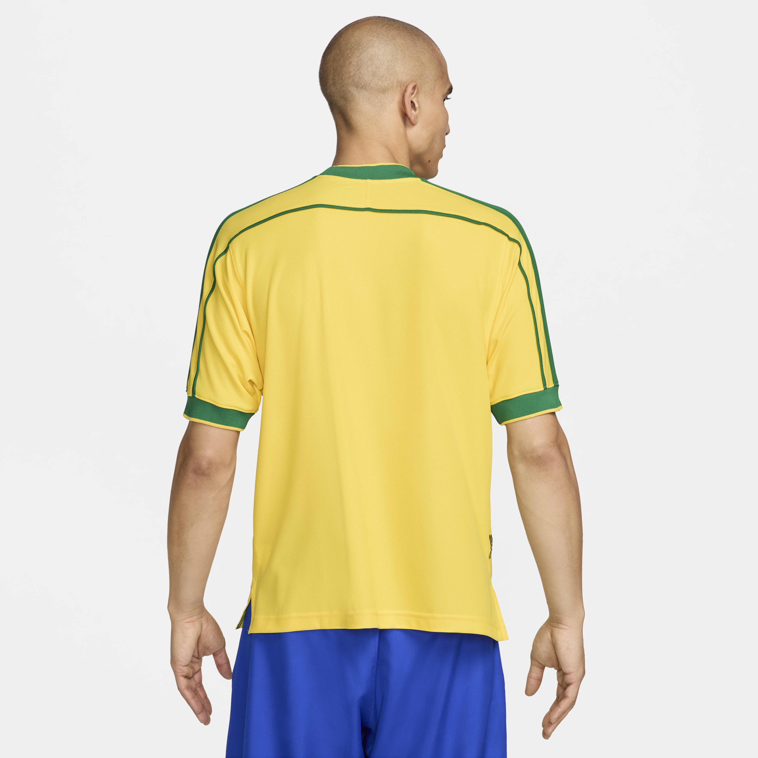 Buy Brazil 1998 Reissue Men's Nike Football Replica Shirt - Varsity  Maize/Pine Green/Lucky Green | Nike Kuwait Official