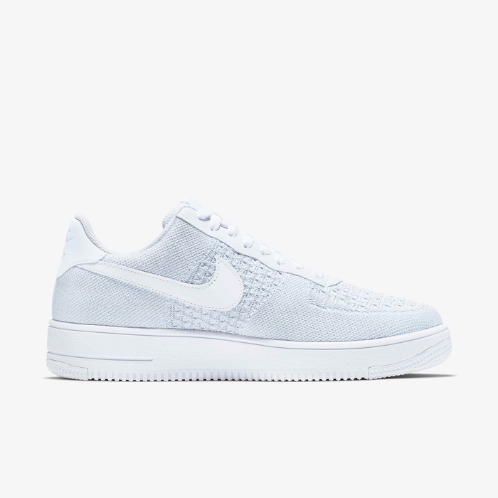 Buy Nike Air Force Flyknit Shoes White/Pure Platinum/White