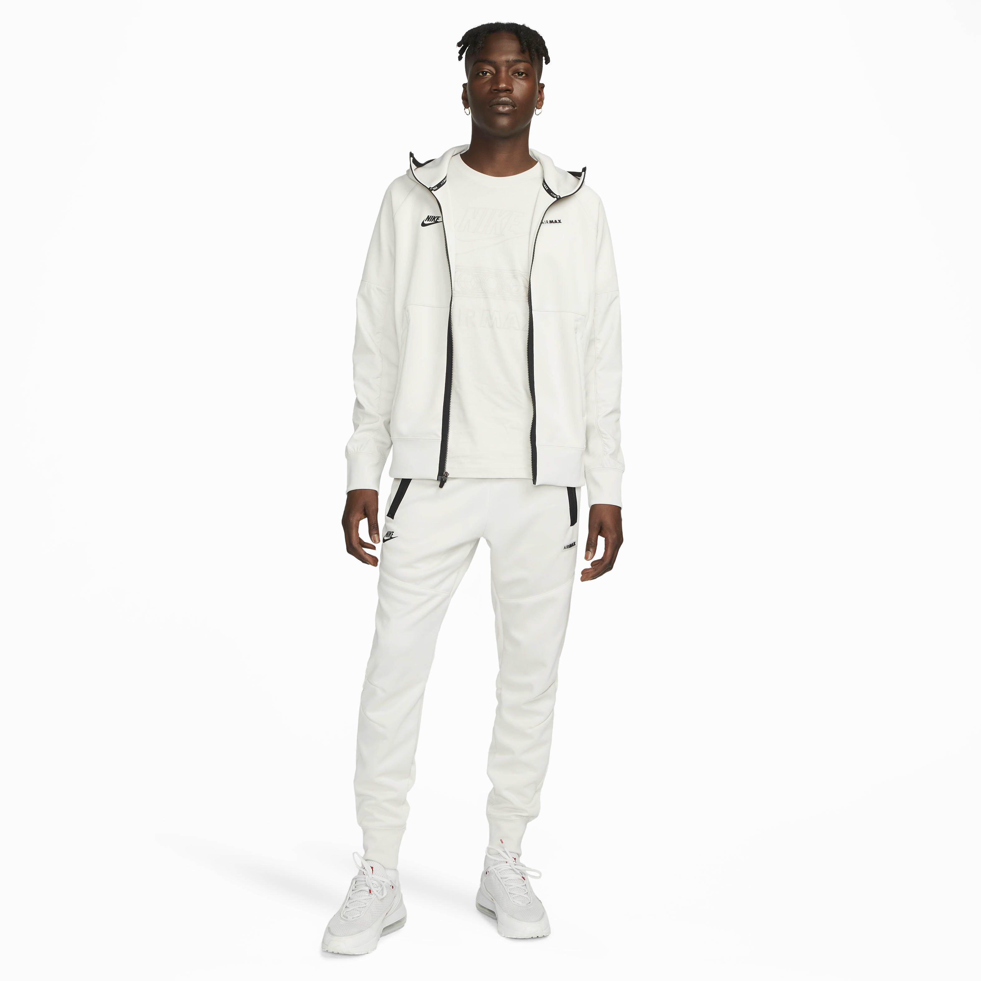 nike air max full zip hoodie white