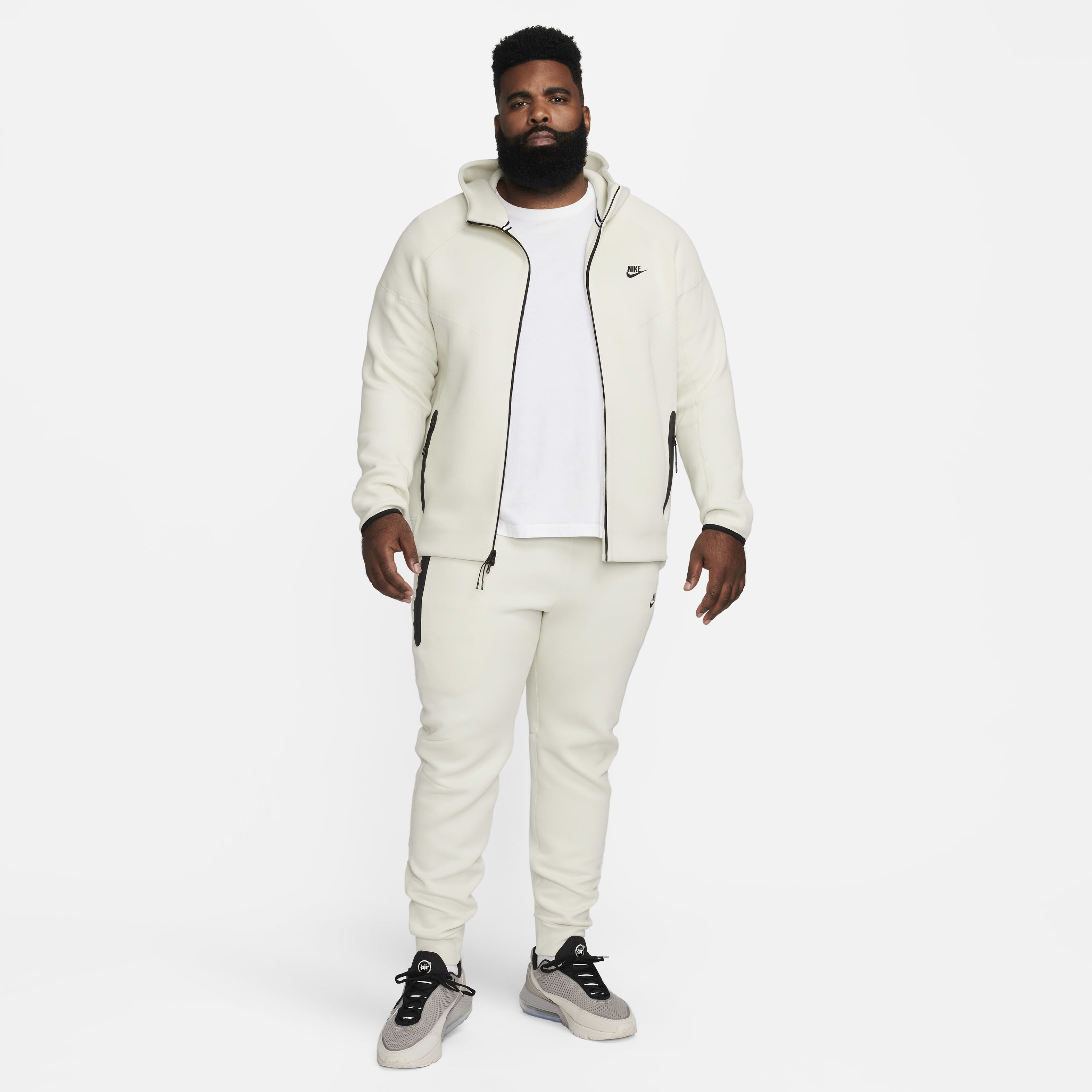 Nike tech fleece windrunner white discount