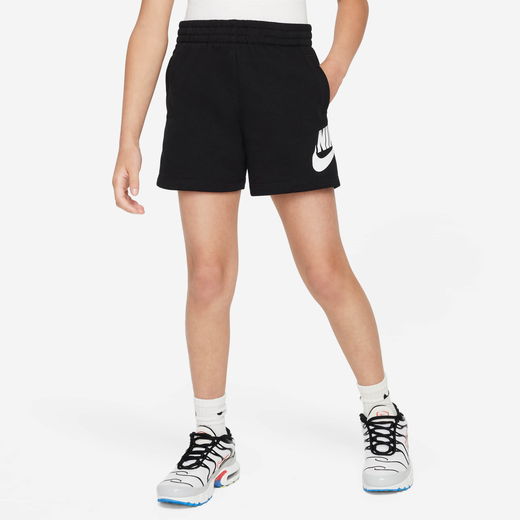 Black and White-Nike, Nike Sportswear Club French Terry Shorts, Younger Kids' Shorts