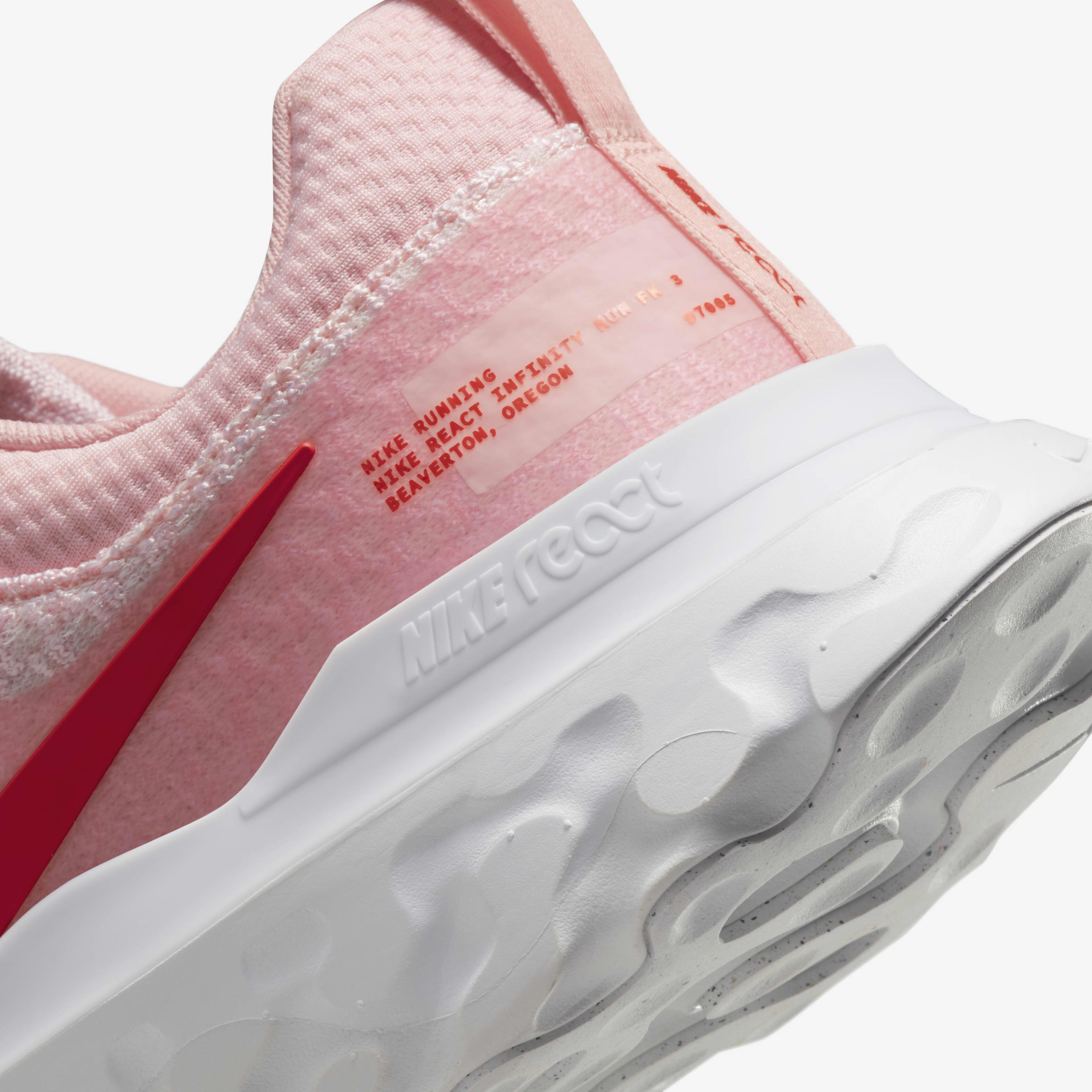 Buy Nike React Infinity 3 Women s Road Running Shoes Medium Soft Pink White Summit White Light Crimson Nike Kuwait Official