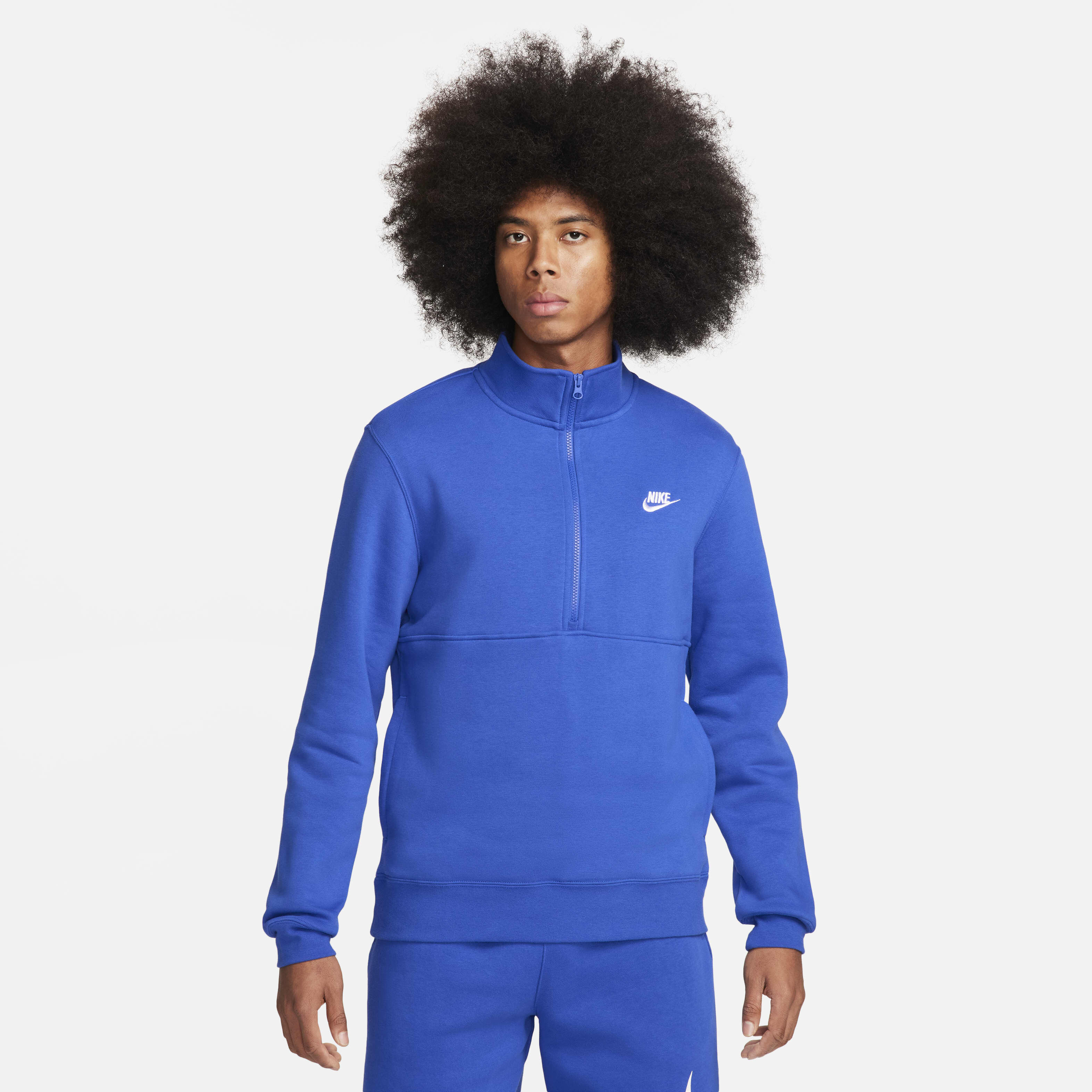 Buy Nike Sportswear Club Men s Brushed Back 1 2 Zip Sweatshirt Nike Kuwait Official