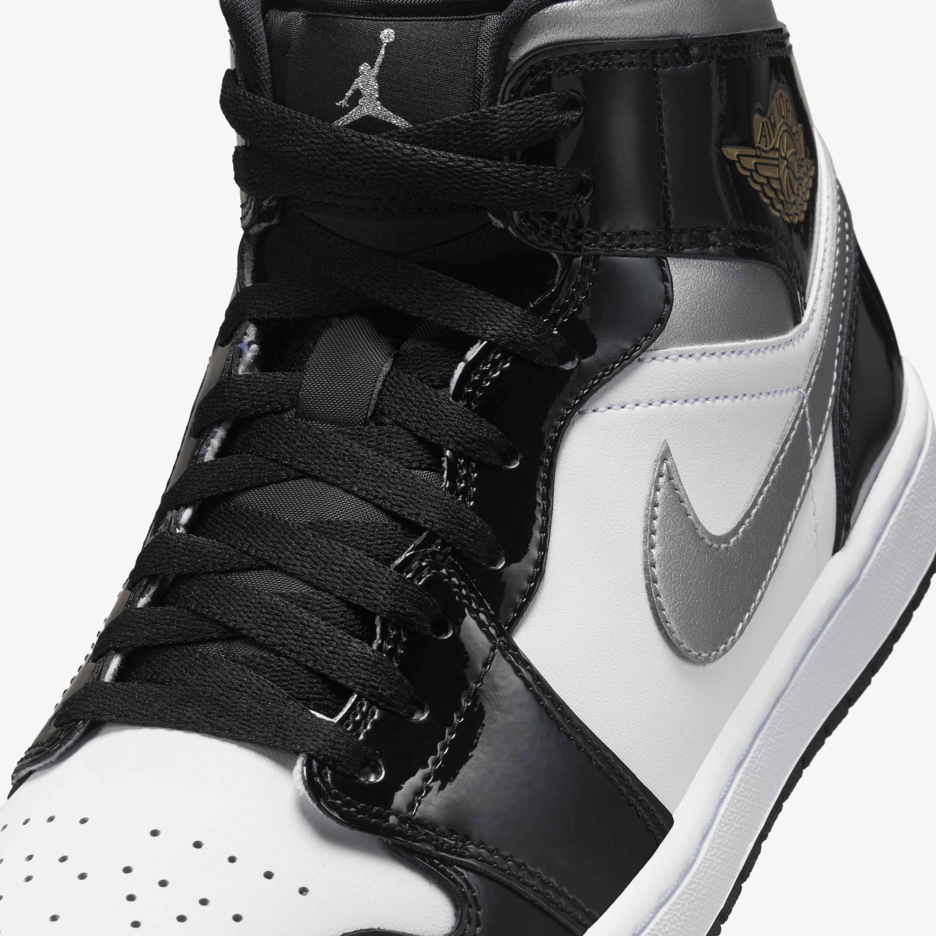 air jordan 1 white silver black