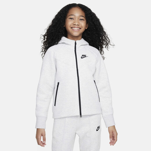 Hoodies & Sweatshirts-Nike, Nike Sportswear Tech Fleece, Older Kids' (Girls') Full-Zip Hoodie