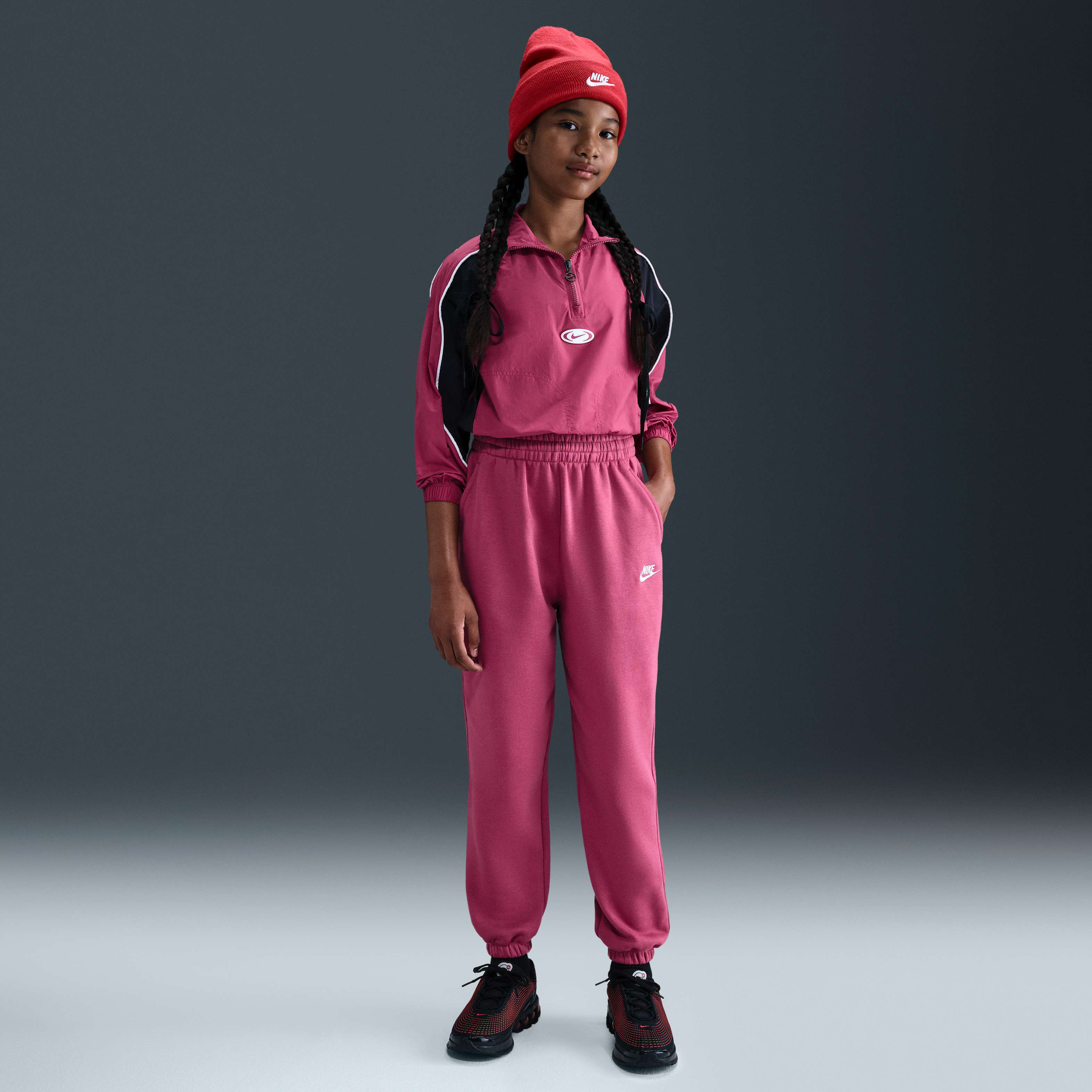 nike club fleece beetroot