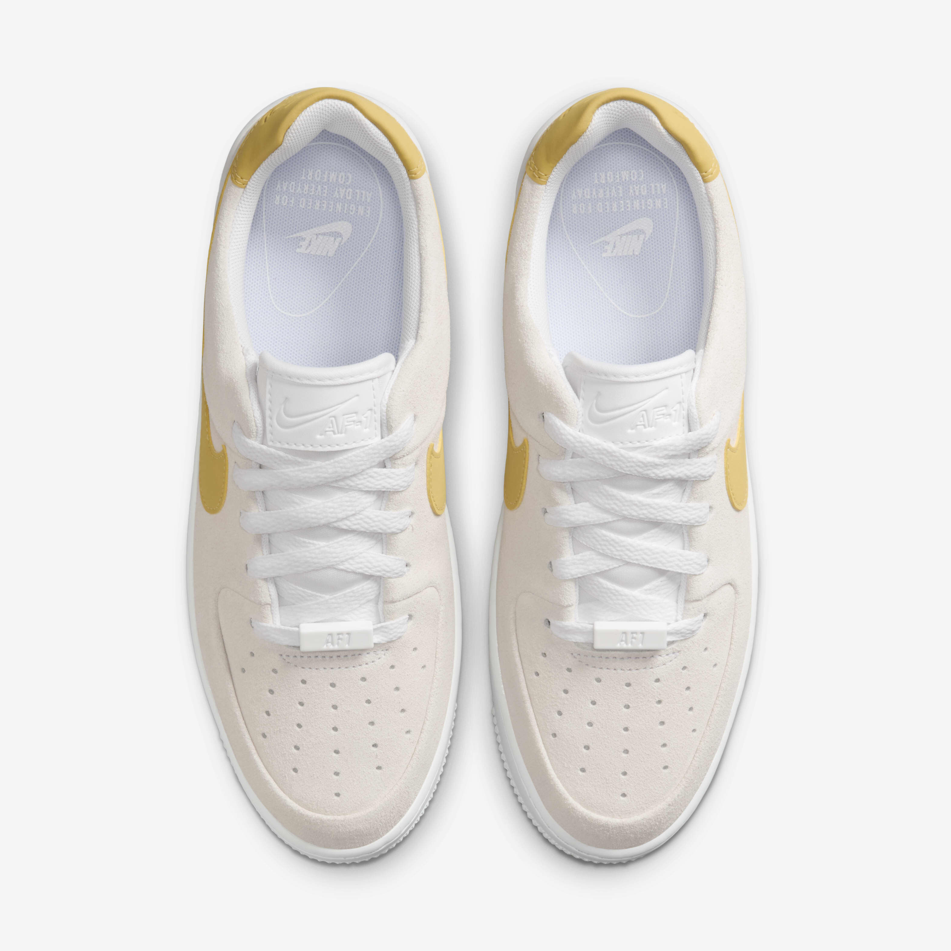 Nike air force 1 sage low yellow top