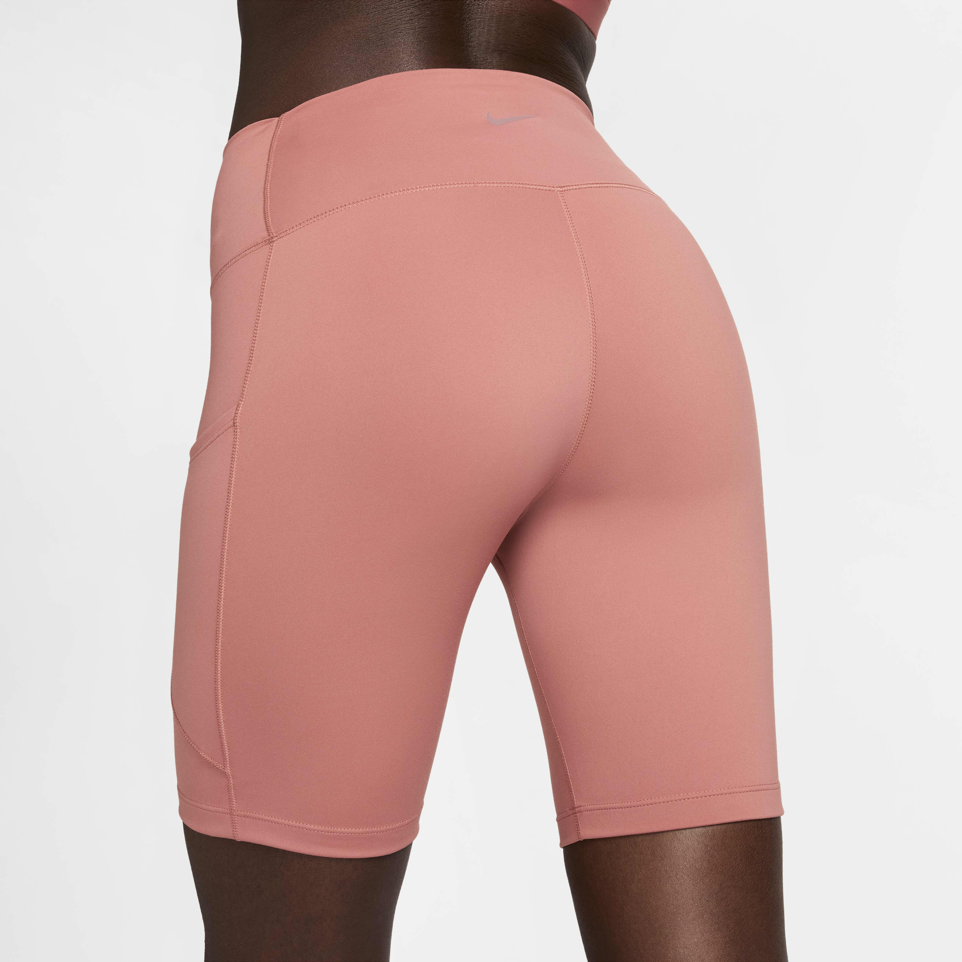 Pink biker shorts nike best sale