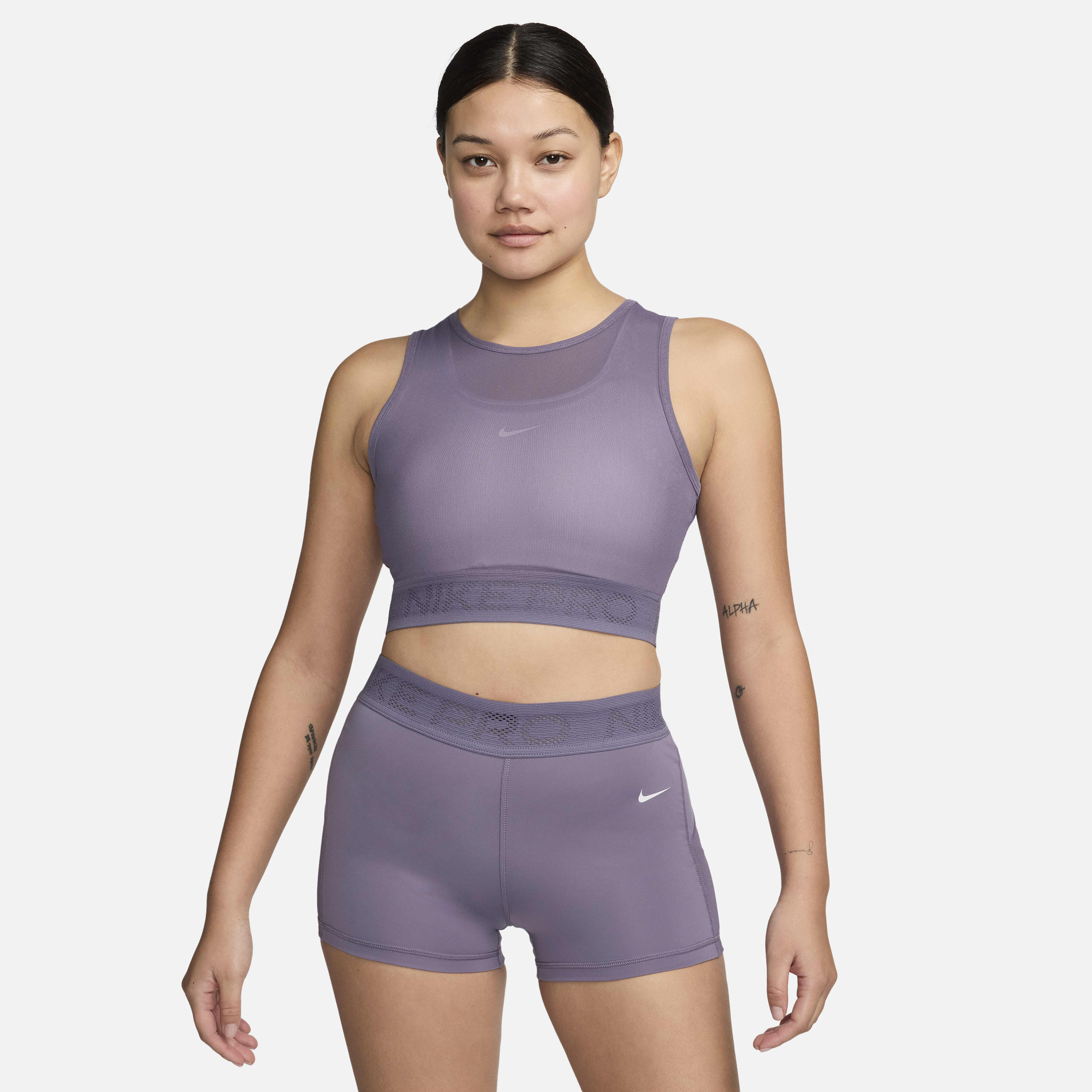 Nike pro mesh crop top new arrivals