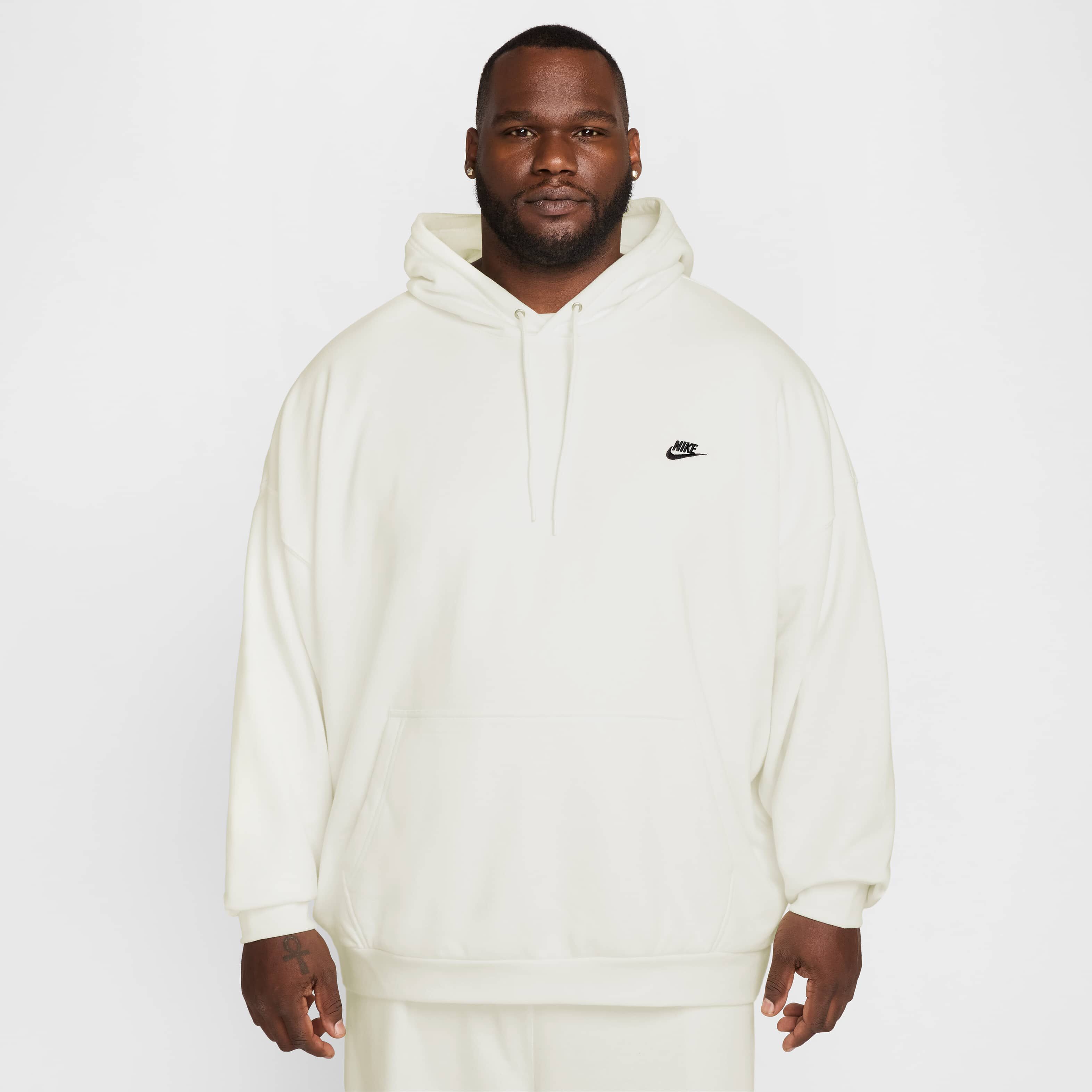 【Nike】 Club French Terry Pullover Hoodie White Buy Nike Club Fleece Men's Oversized French Terry Pullover
