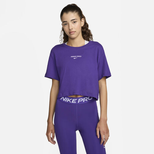 Women's Graphic T Shirts-Nike, Nike Pro, Women's Dri-FIT Short-Sleeve Cropped Tee