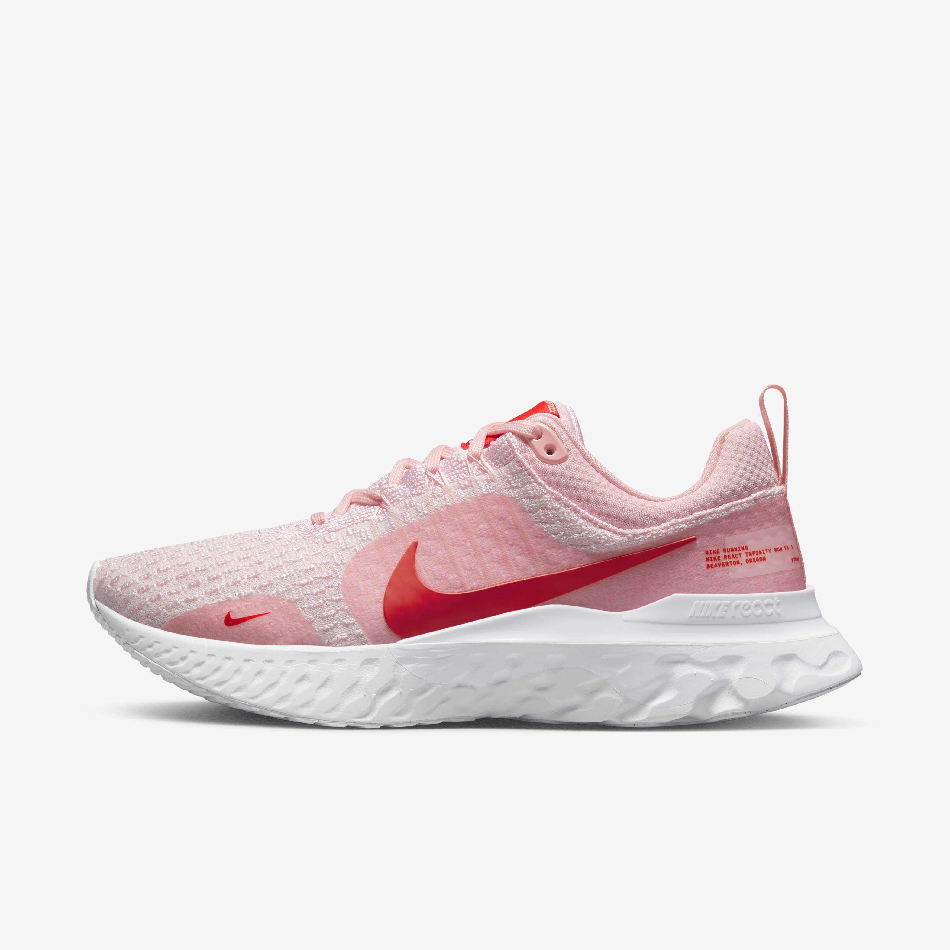 Buy Nike React Infinity 3 Women s Road Running Shoes Medium Soft Pink White Summit White Light Crimson Nike Kuwait Official