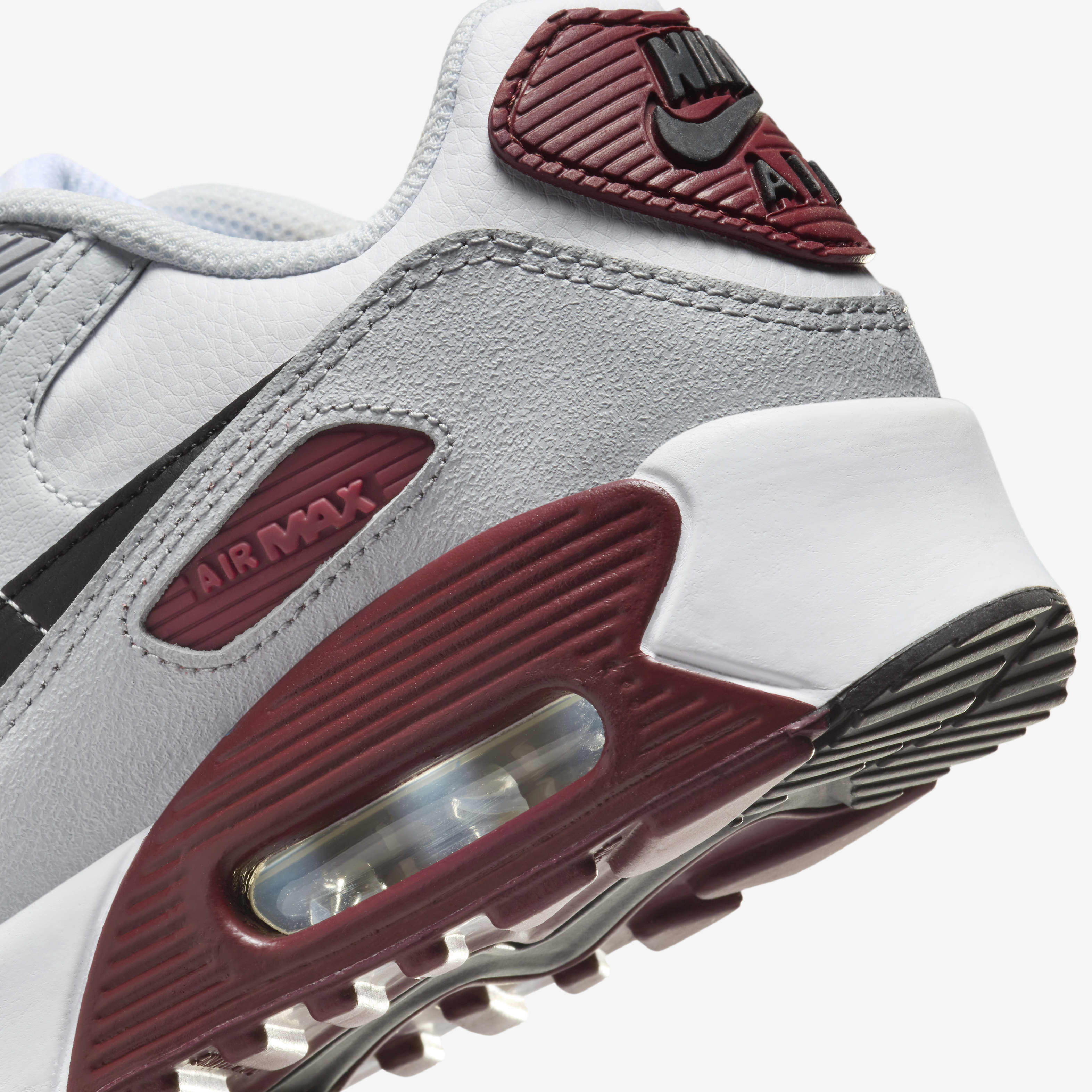 Buy Nike Air Max 90 LTR Older Kids' Shoes White/Dark Team Red - Main Image