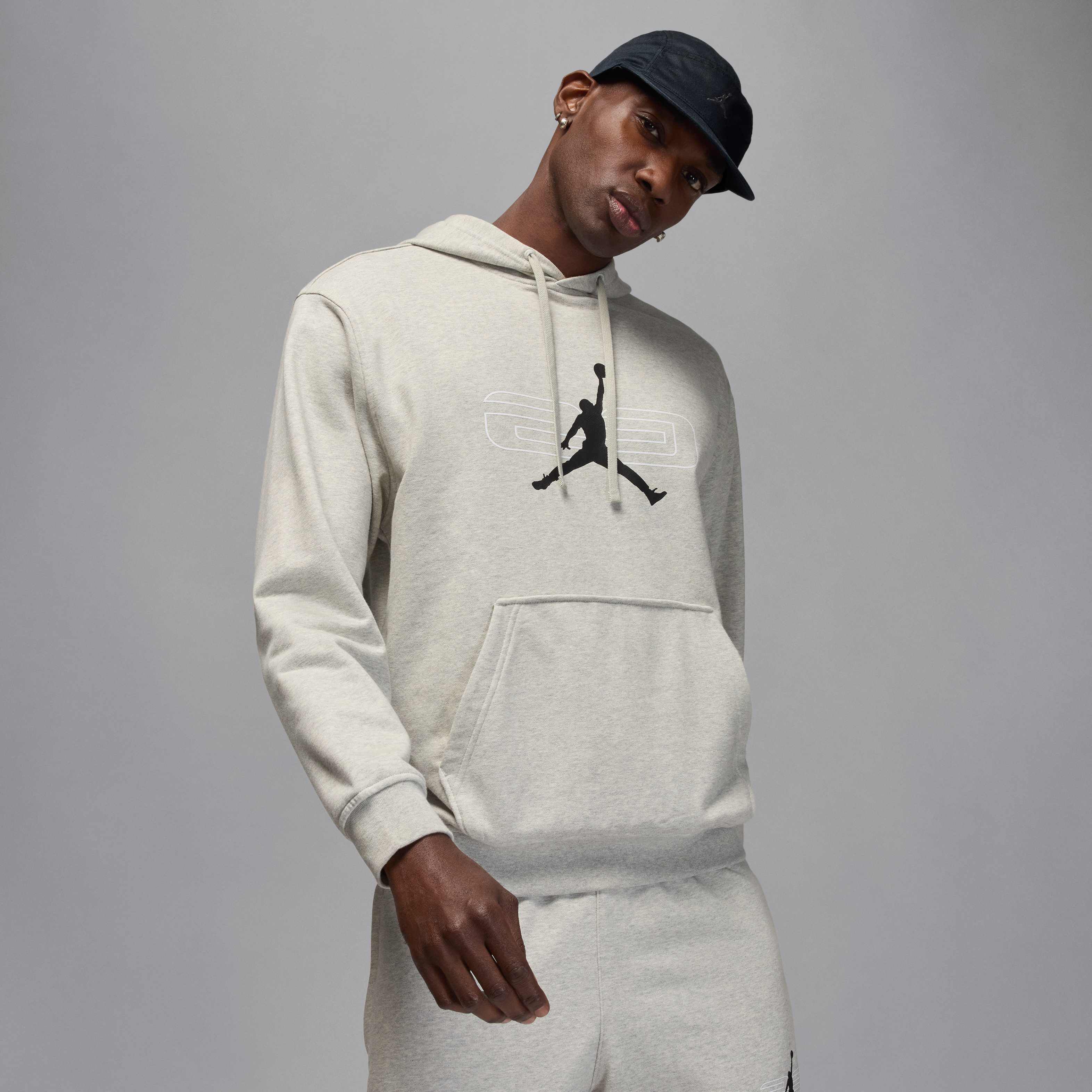grey and white jordan hoodie